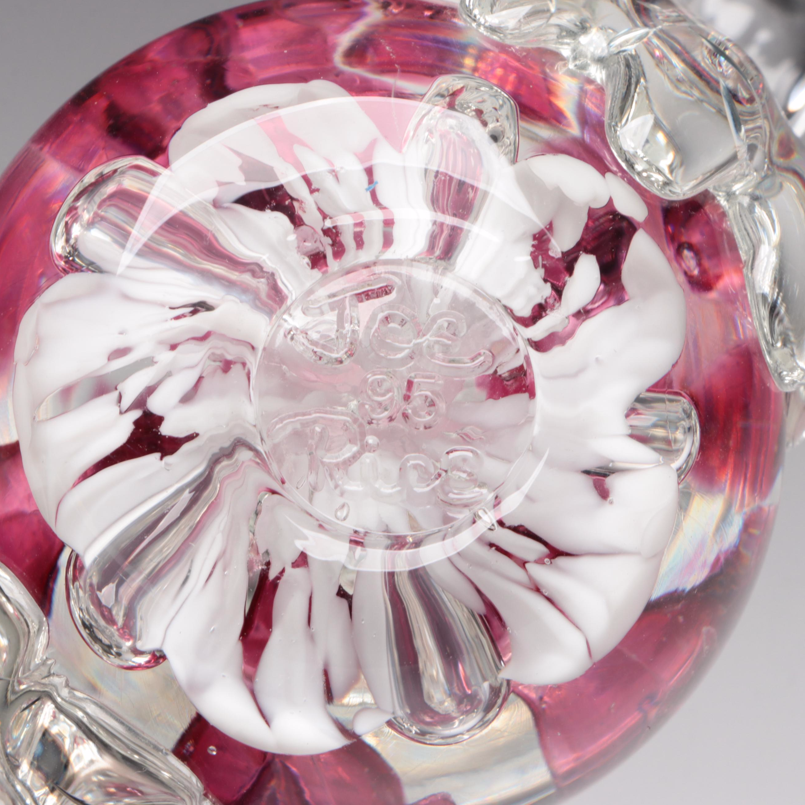 Joe Rice Studio Art Glass Teapot Ring Holder and Joe Zimmerman Perfume Bottler