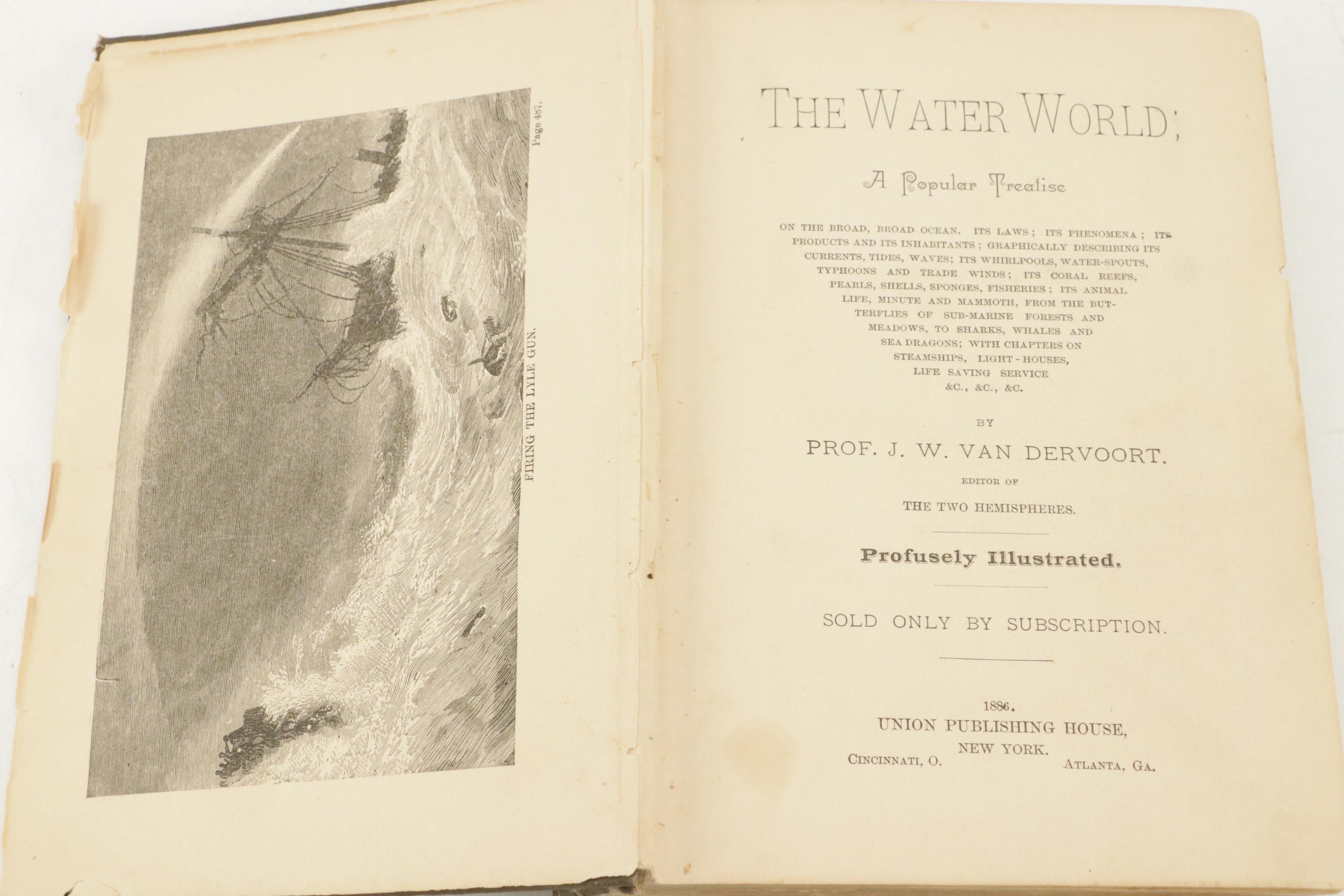 Illustrated "Manual of Geology" by James D. Dana with "The Water World"