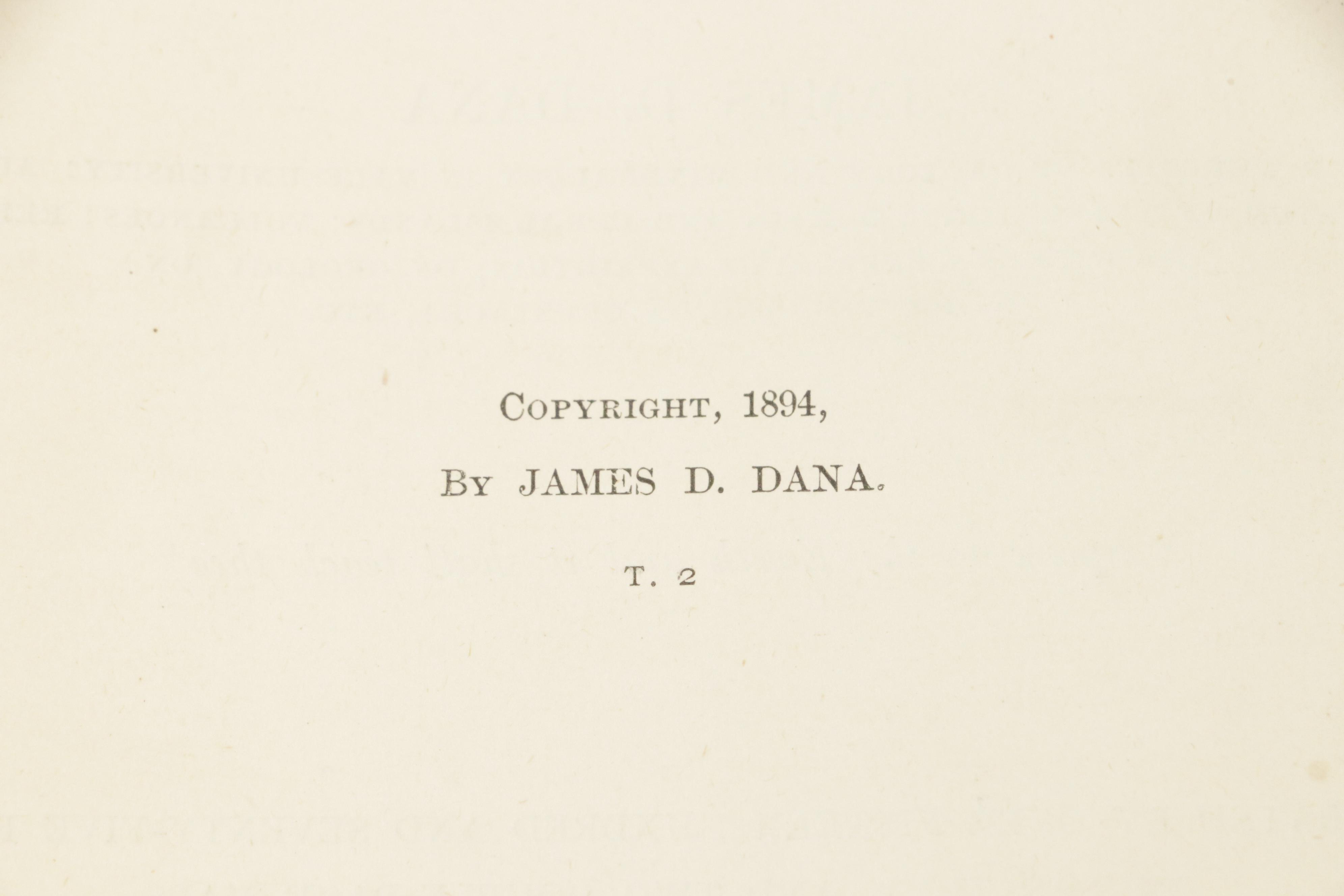 Illustrated "Manual of Geology" by James D. Dana with "The Water World"