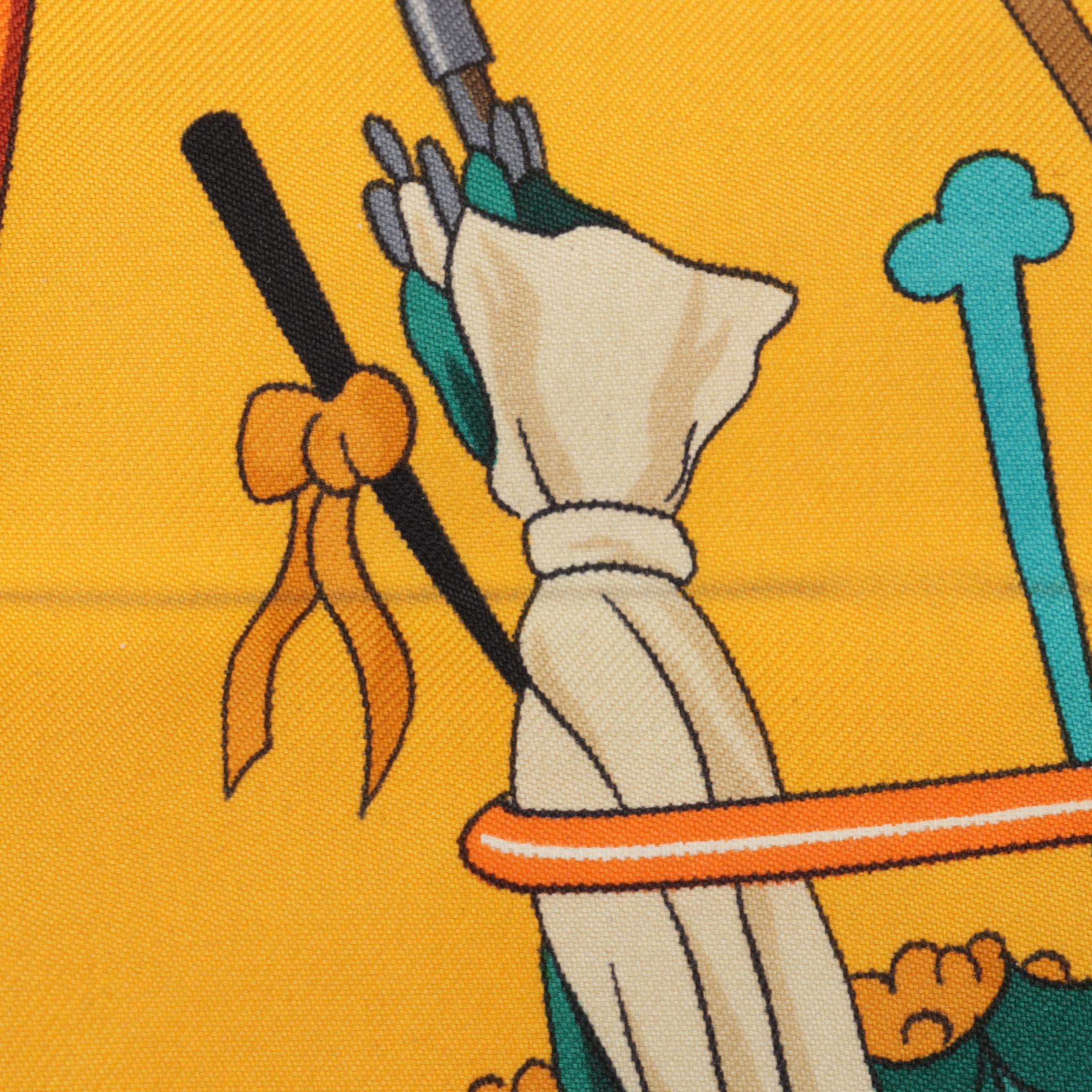 Hermès "Ombrelles et Parapluies" Silk Scarf by Hubert de Watrigant