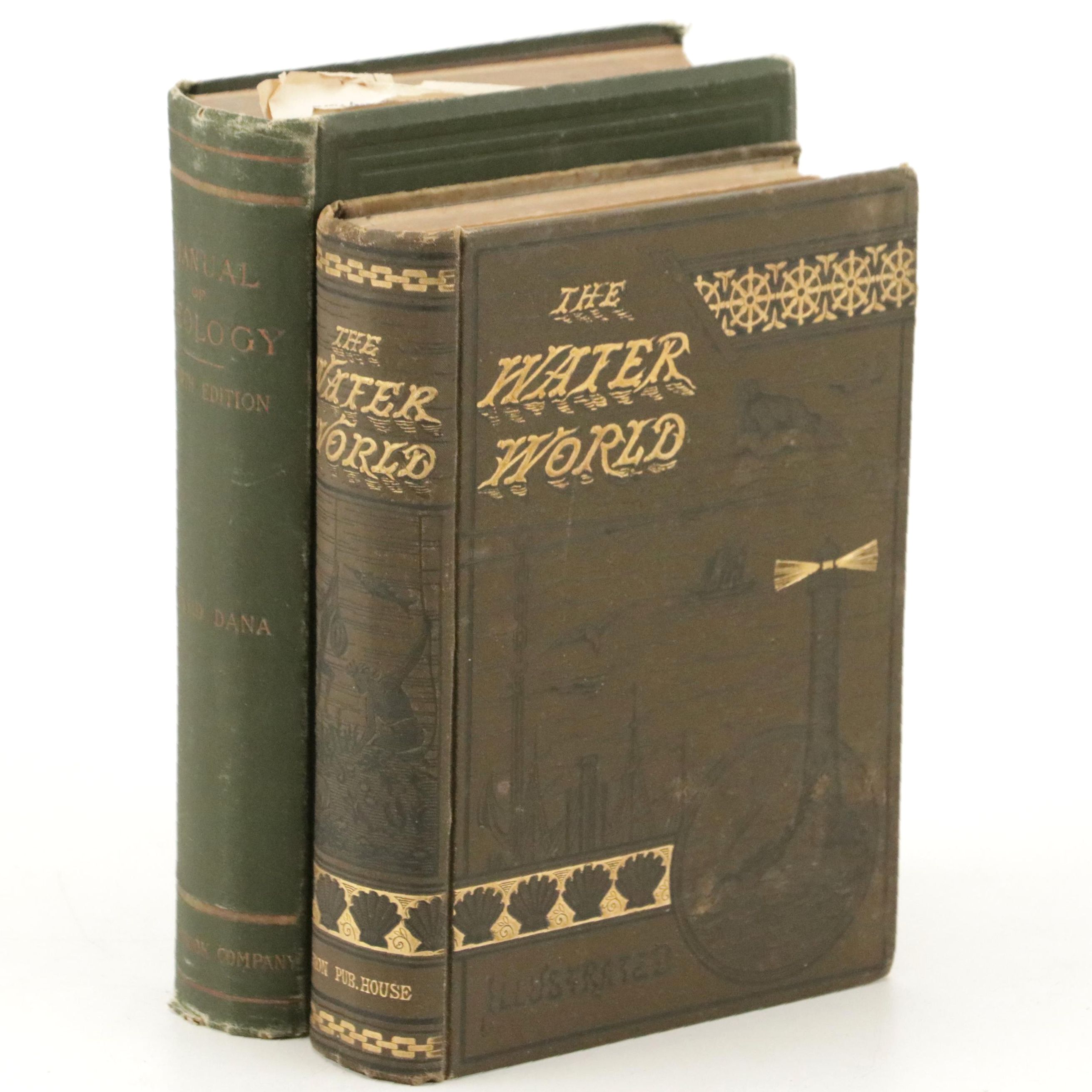 Illustrated "Manual of Geology" by James D. Dana with "The Water World"