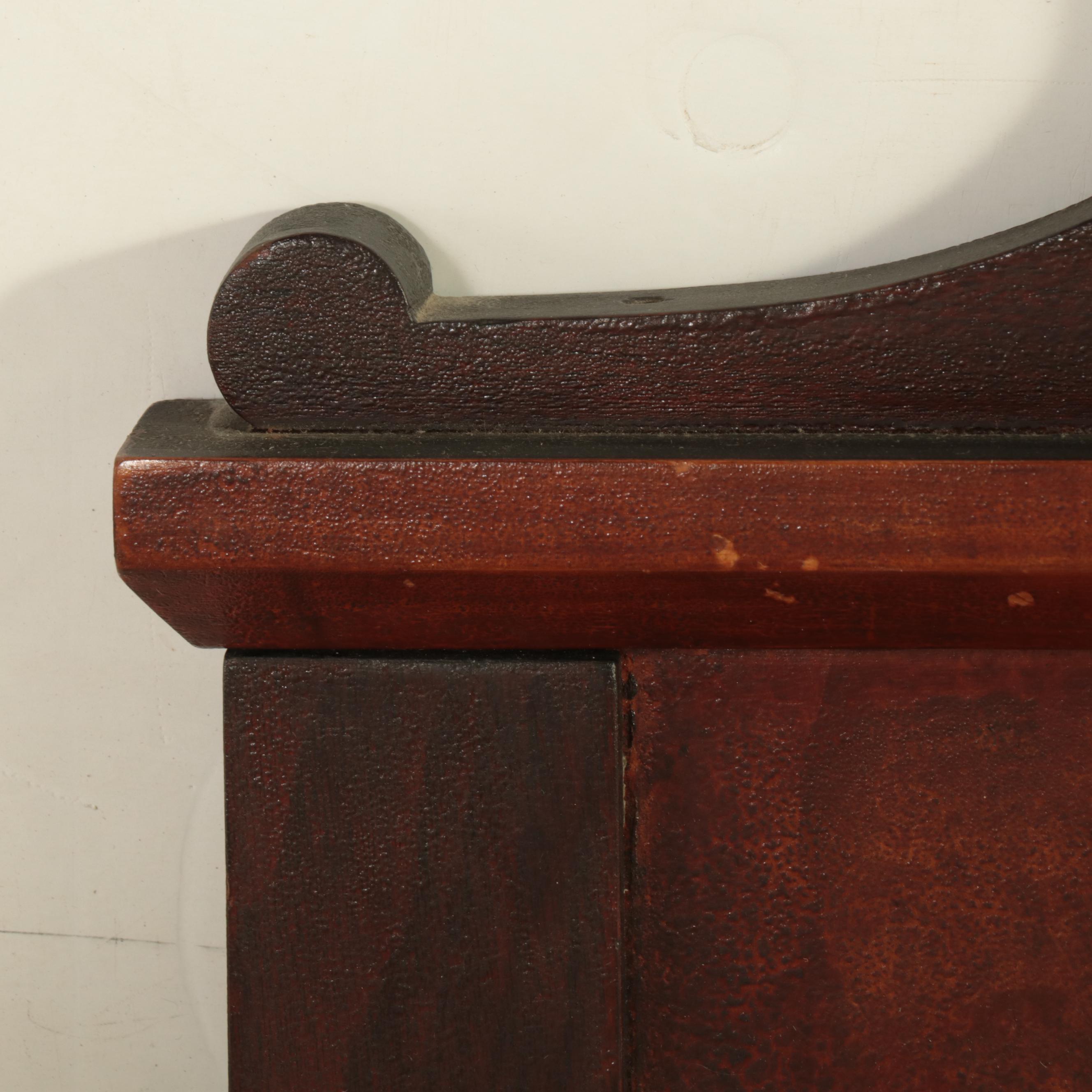 Late Victorian Mixed Hardwoods Hall Mirror