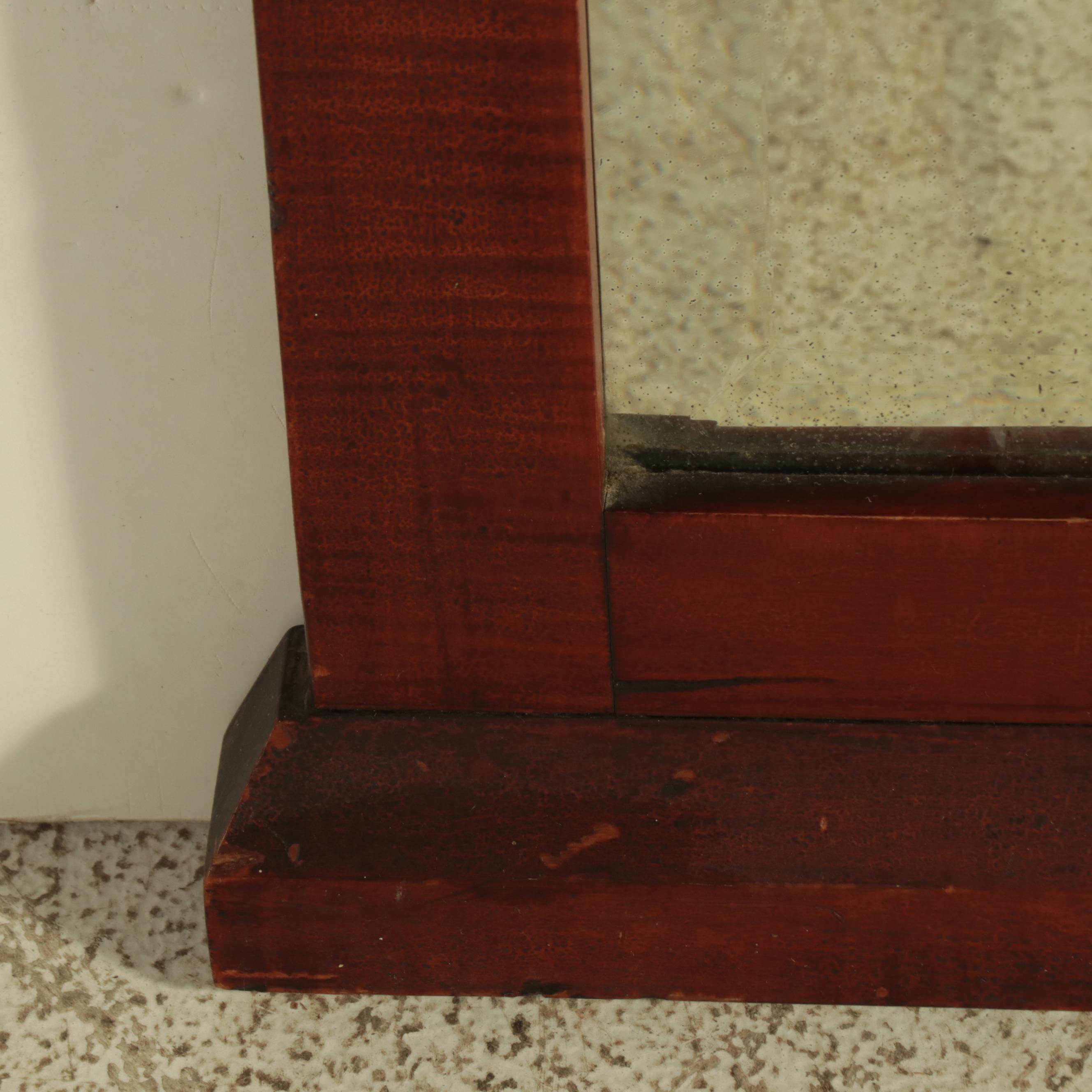 Late Victorian Mixed Hardwoods Hall Mirror