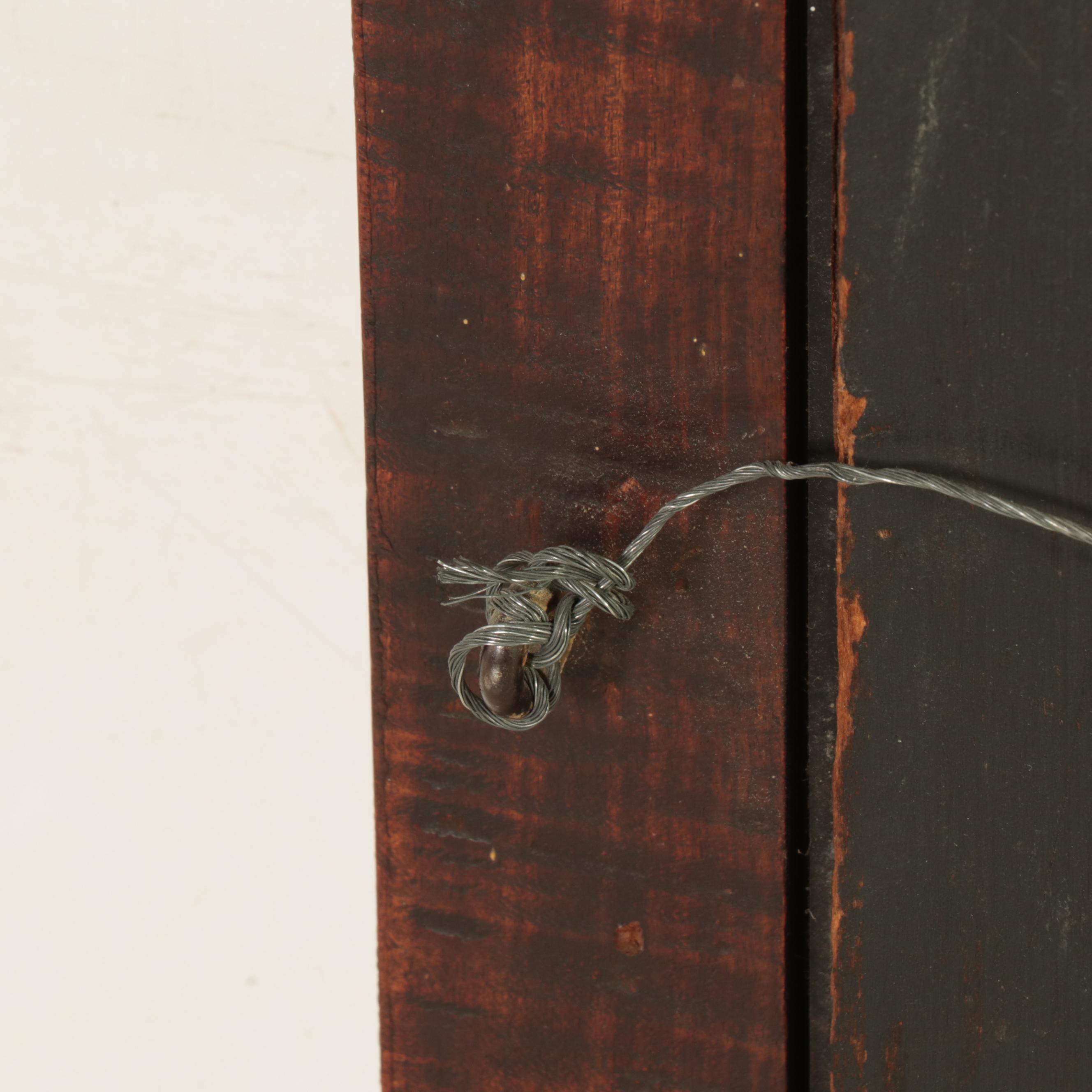 Late Victorian Mixed Hardwoods Hall Mirror