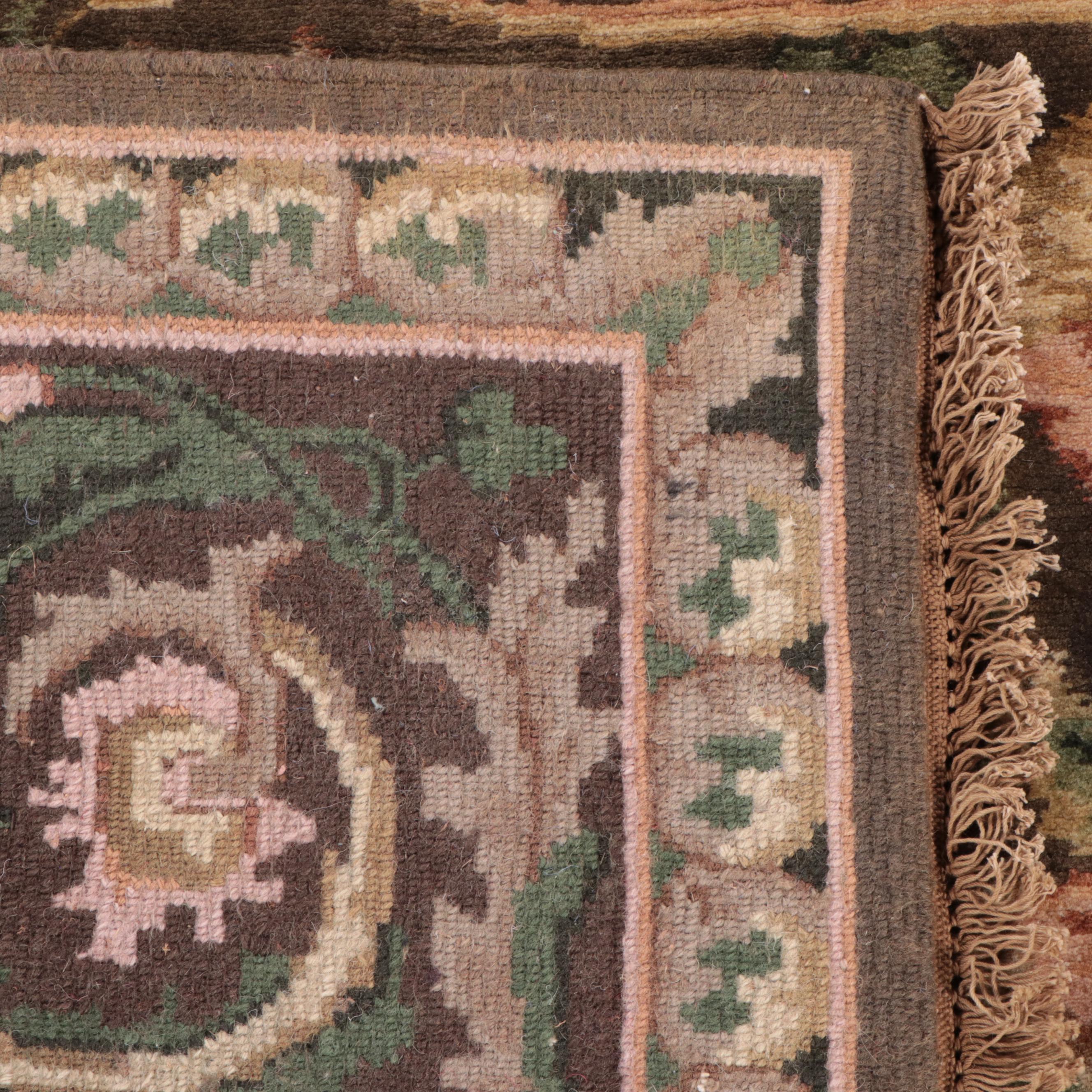 5'3 x 8'3 Hand-Knotted Kargil Collection Indian Savonnerie Style Area ...