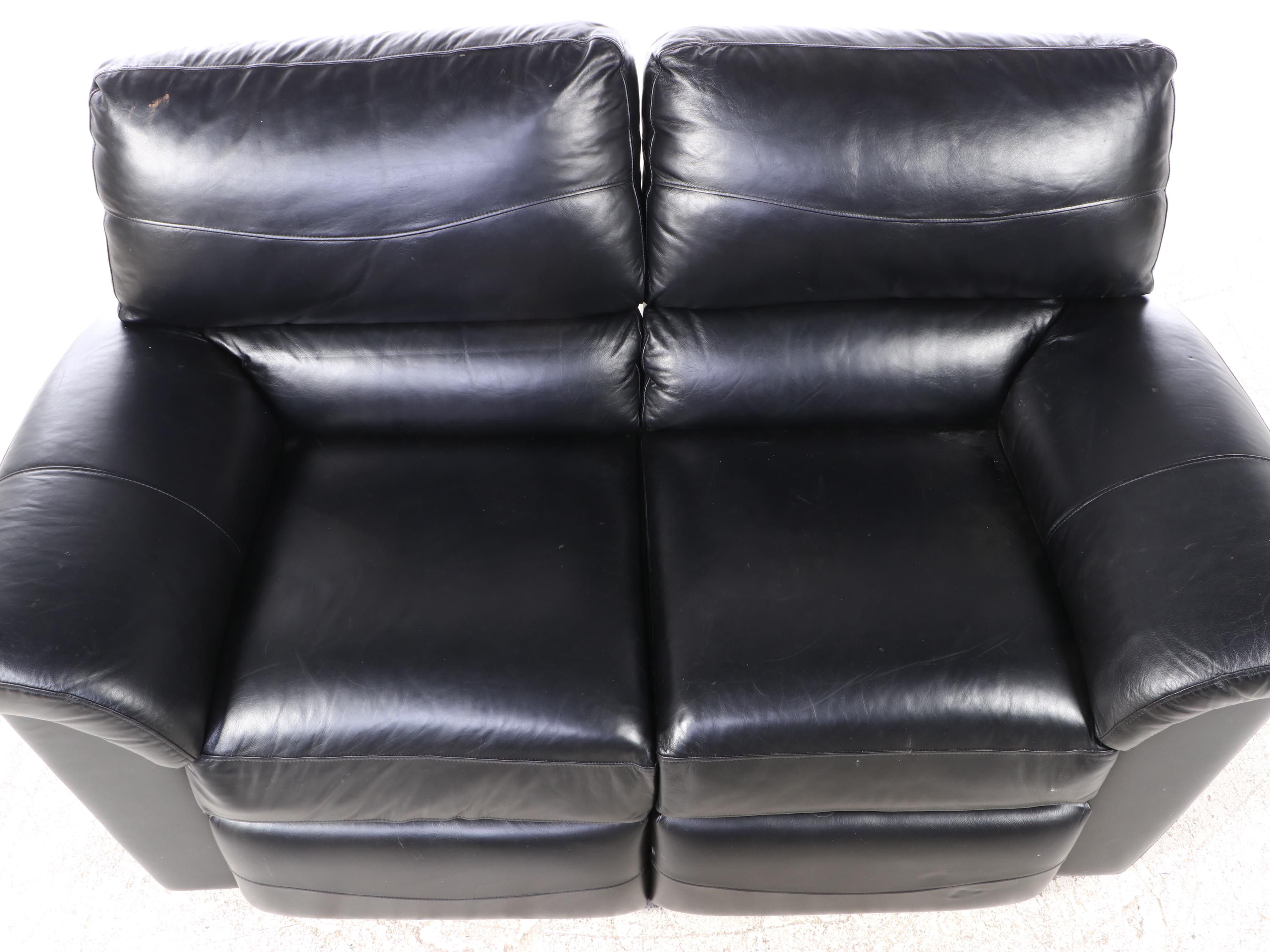 Contemporary Leather Two-Seat Recliner