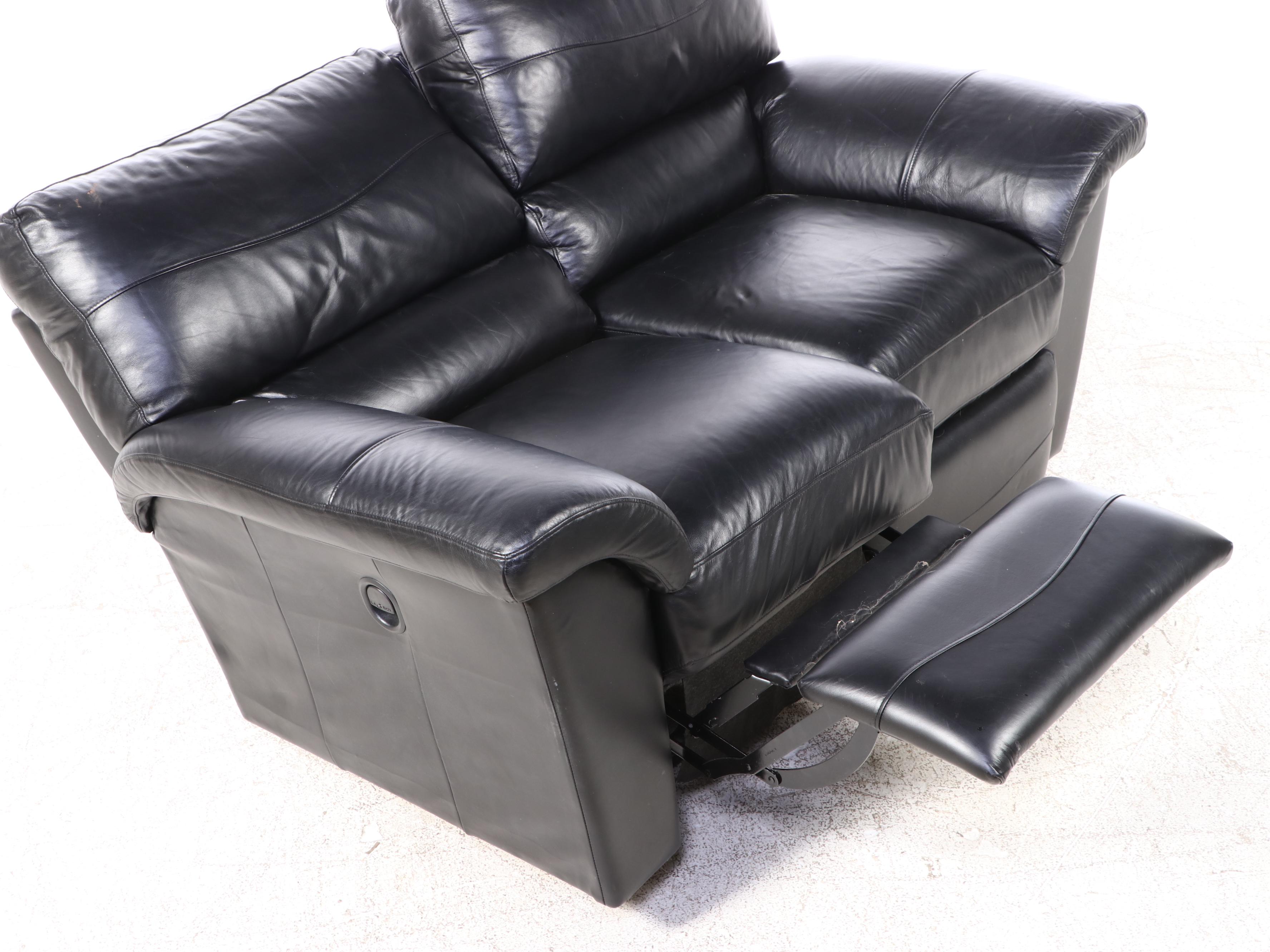 Contemporary Leather Two-Seat Recliner