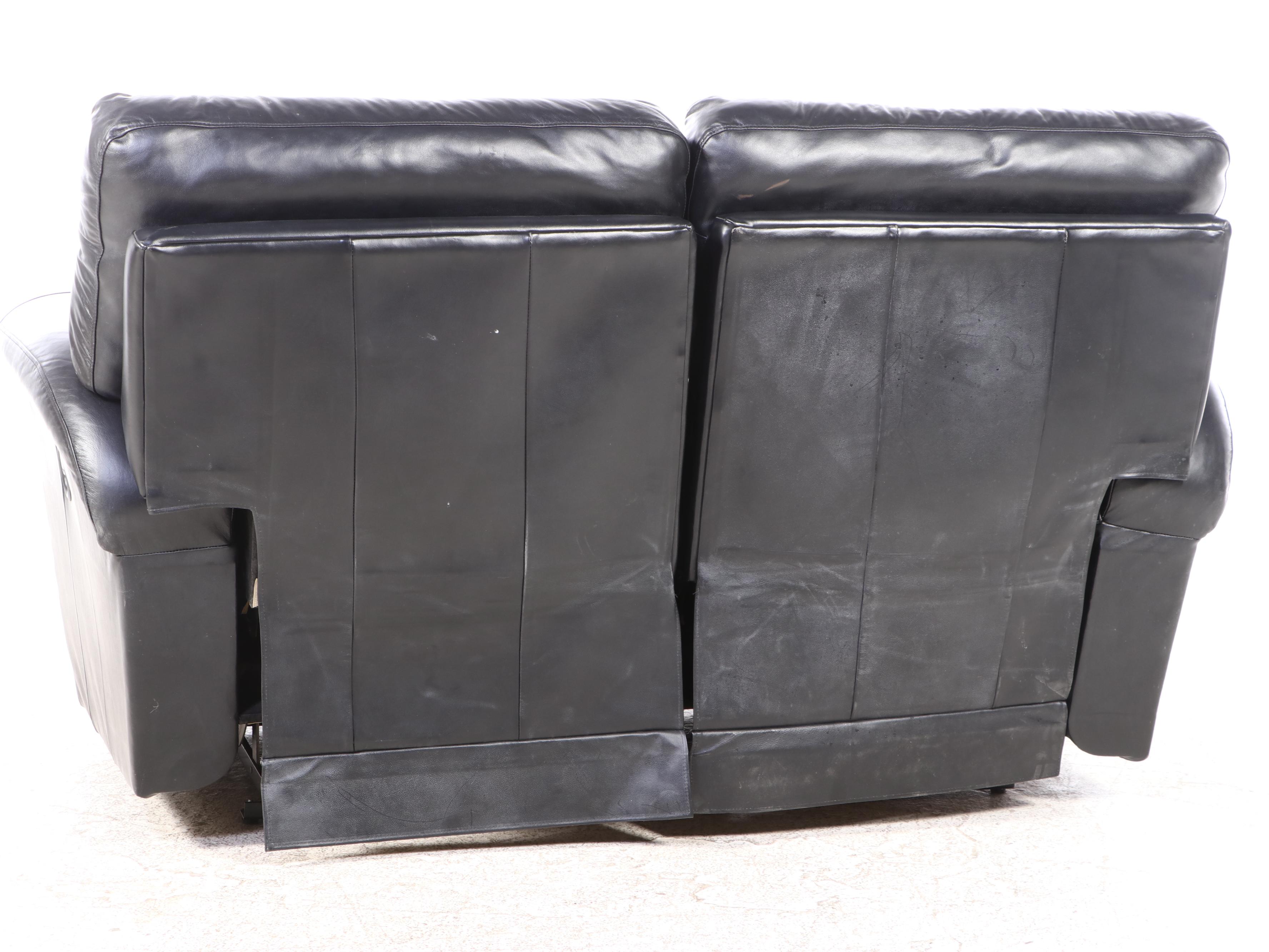 Contemporary Leather Two-Seat Recliner