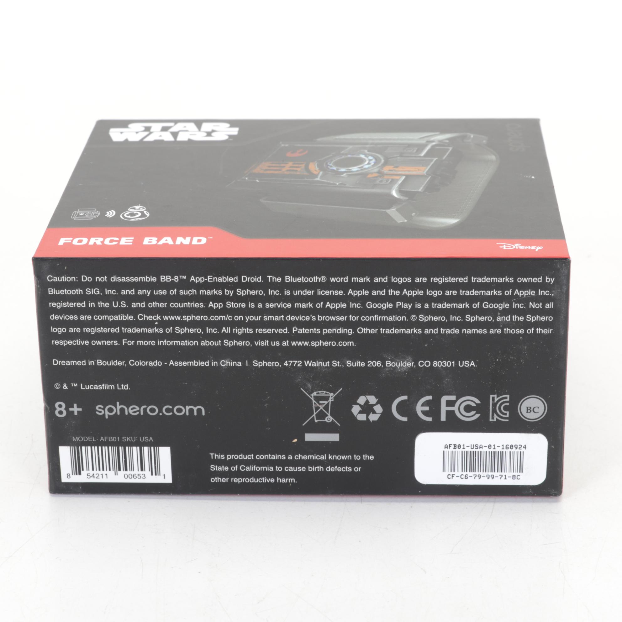 Star Wars Sphero R2-D2  and BB-8 Droids With Force Band Controller