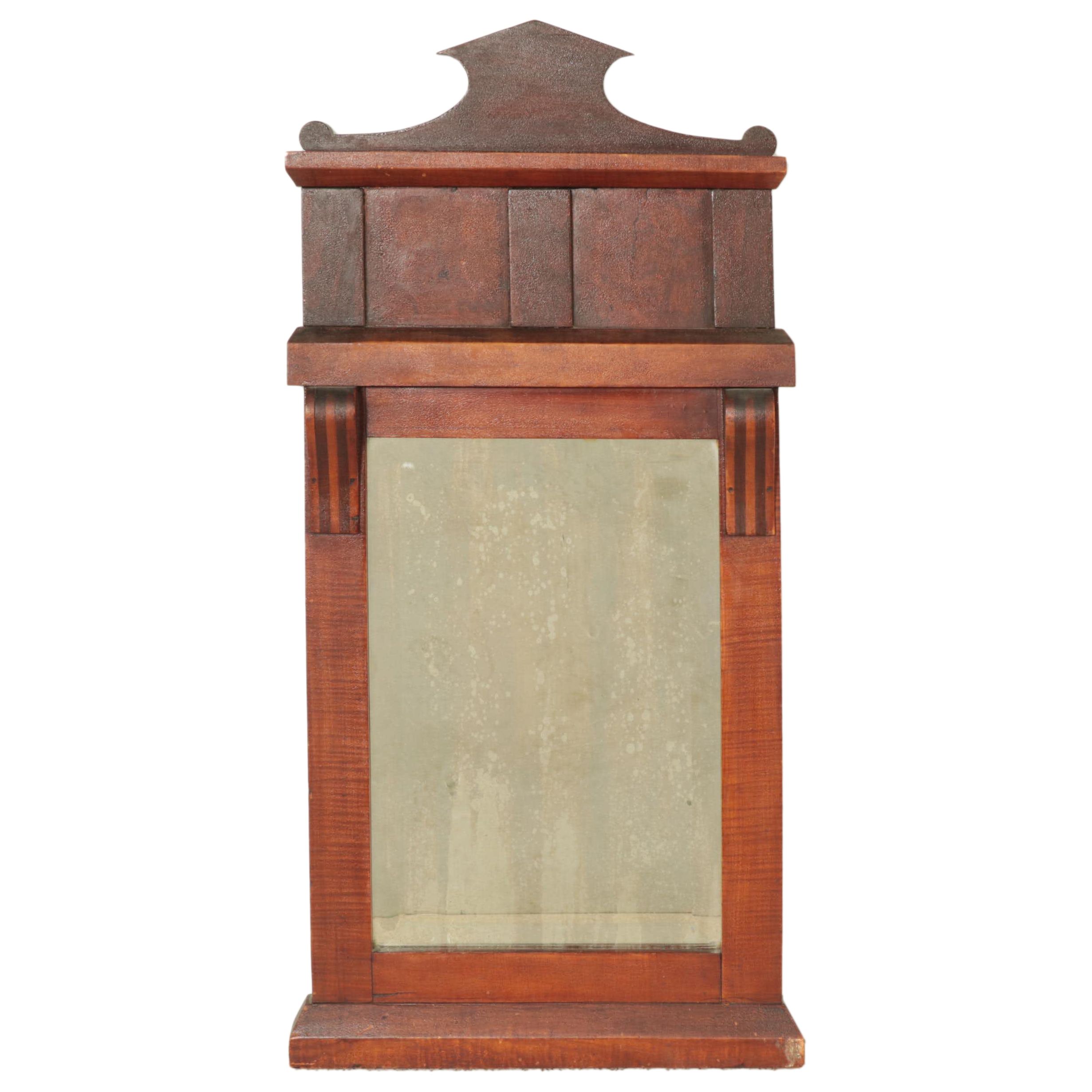 Late Victorian Mixed Hardwoods Hall Mirror