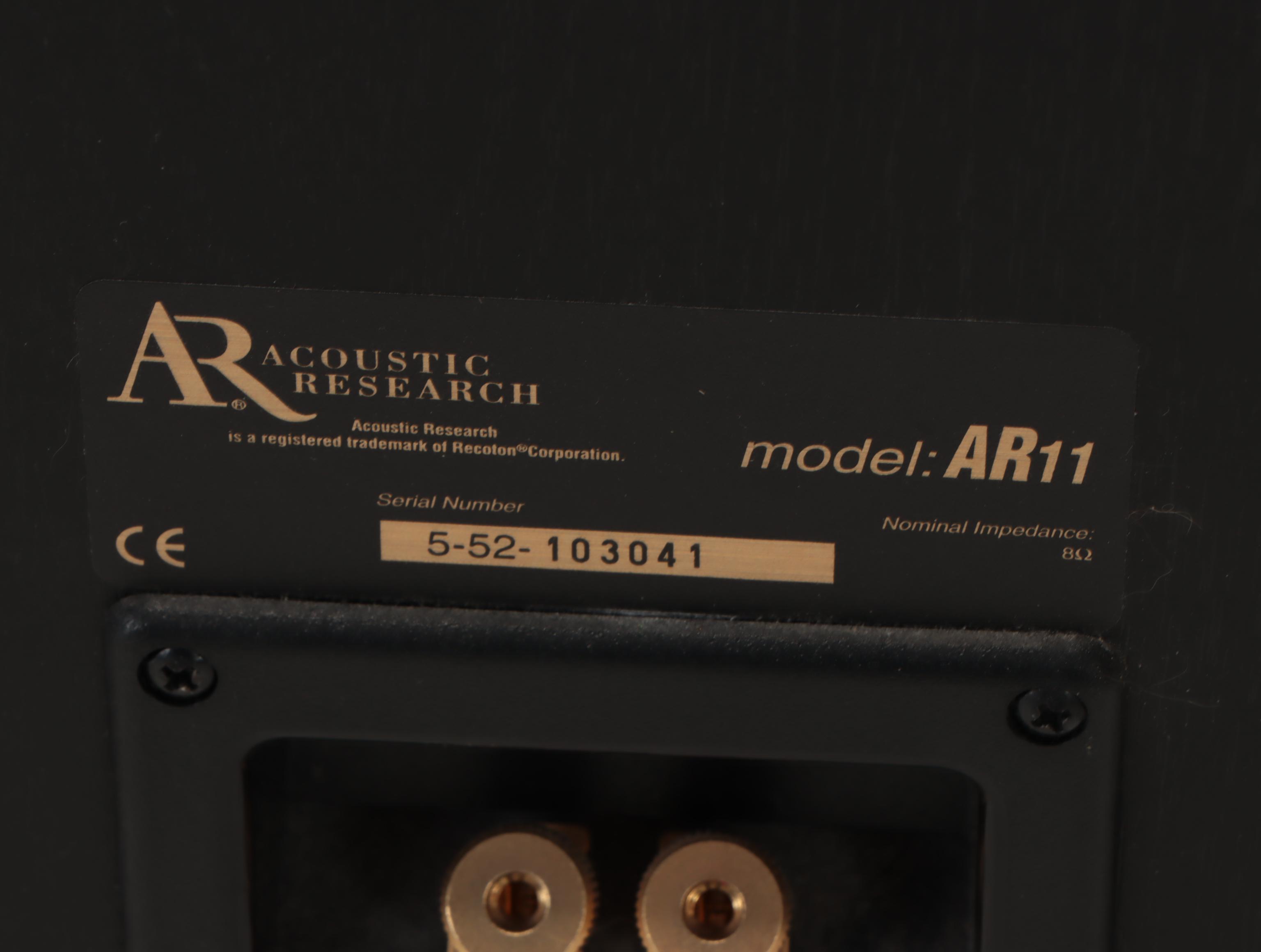 Acoustic Research AR11 Floor Standing Speakers Pair