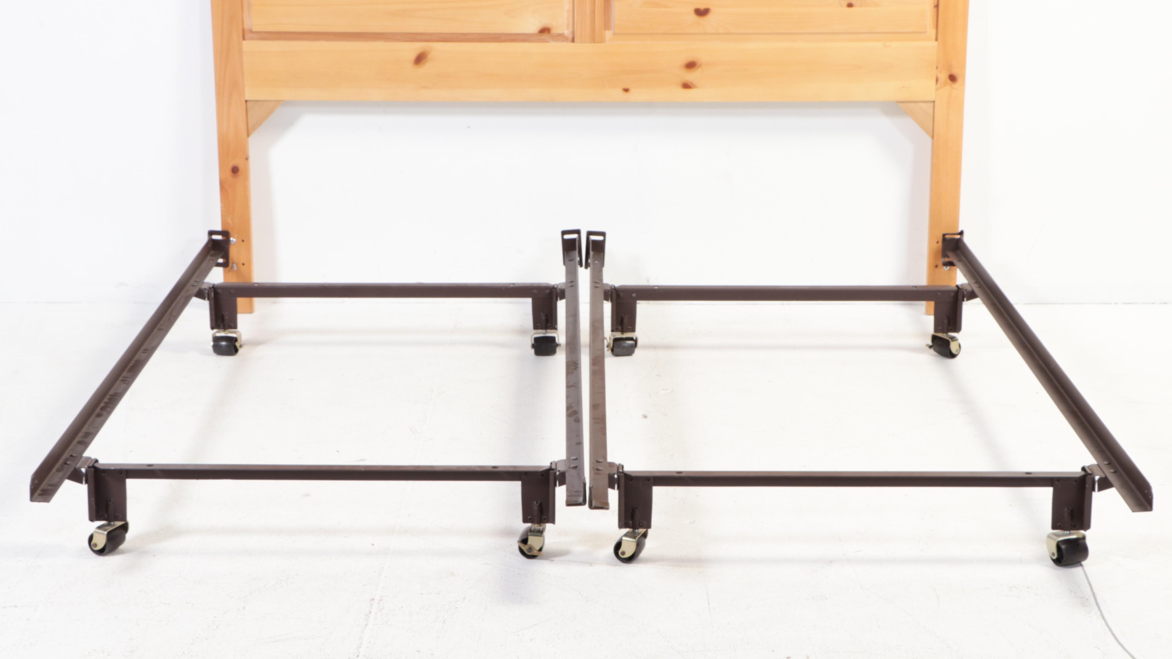 Broyhill "Fontana" Pine King Size Bed Frame Plus Bedside Chest