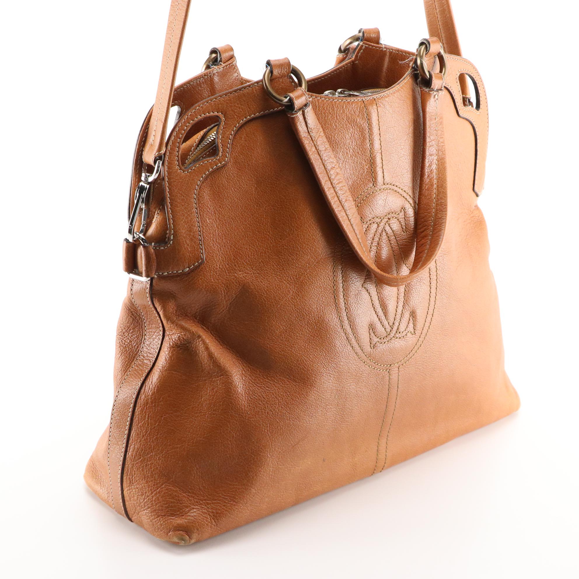 Cartier Marcello de Cartier Large 2-Way Shoulder Bag in Grained Leather