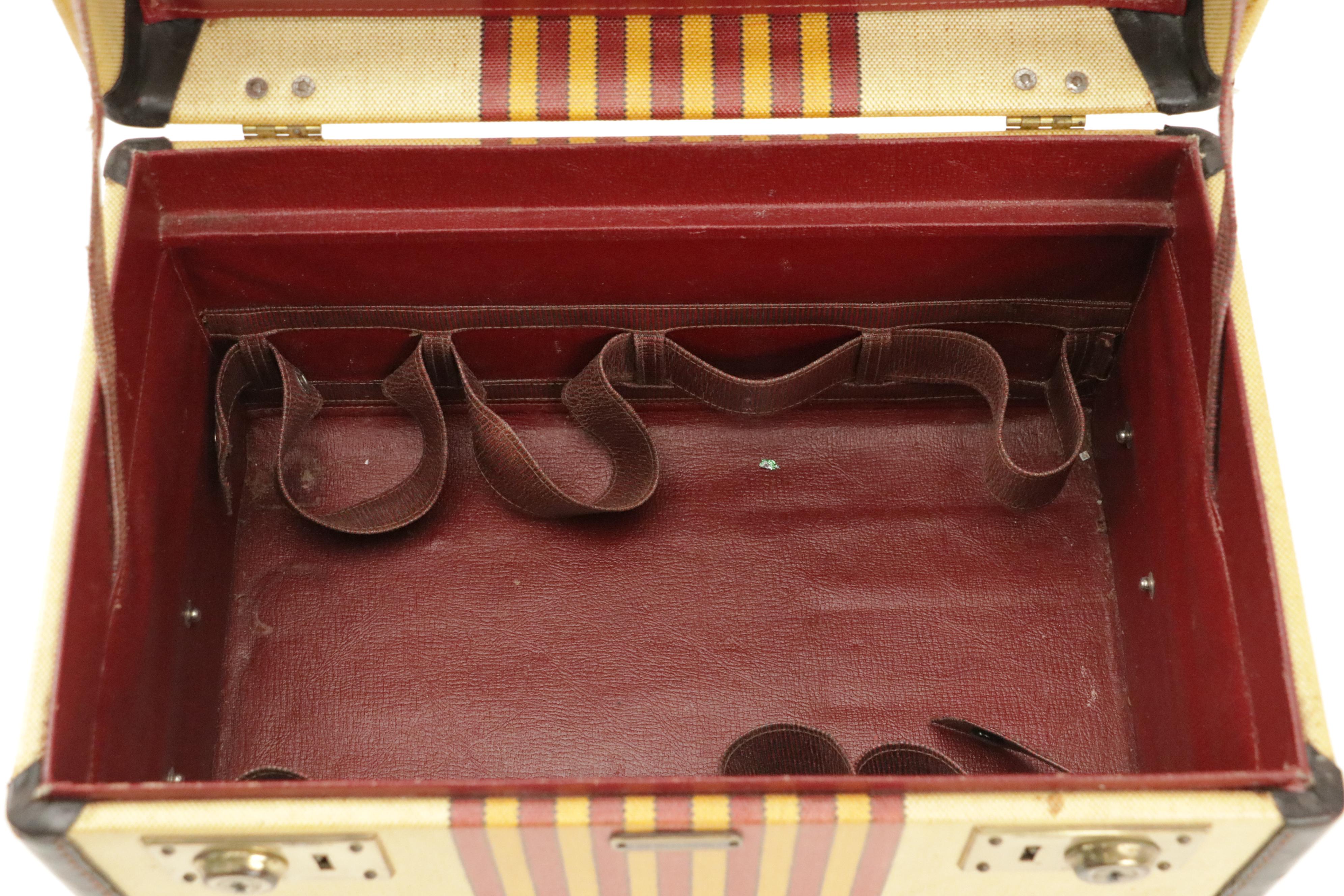 OshKosh Luggage Train Case with Leather Trim and Brass Hardware EBTH