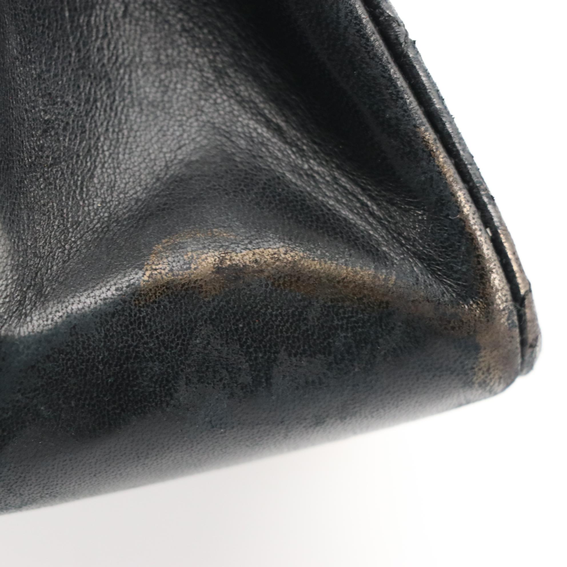 Chanel Double Flap Chain Strap Shoulder Bag in Black Quilted Lambskin Leather