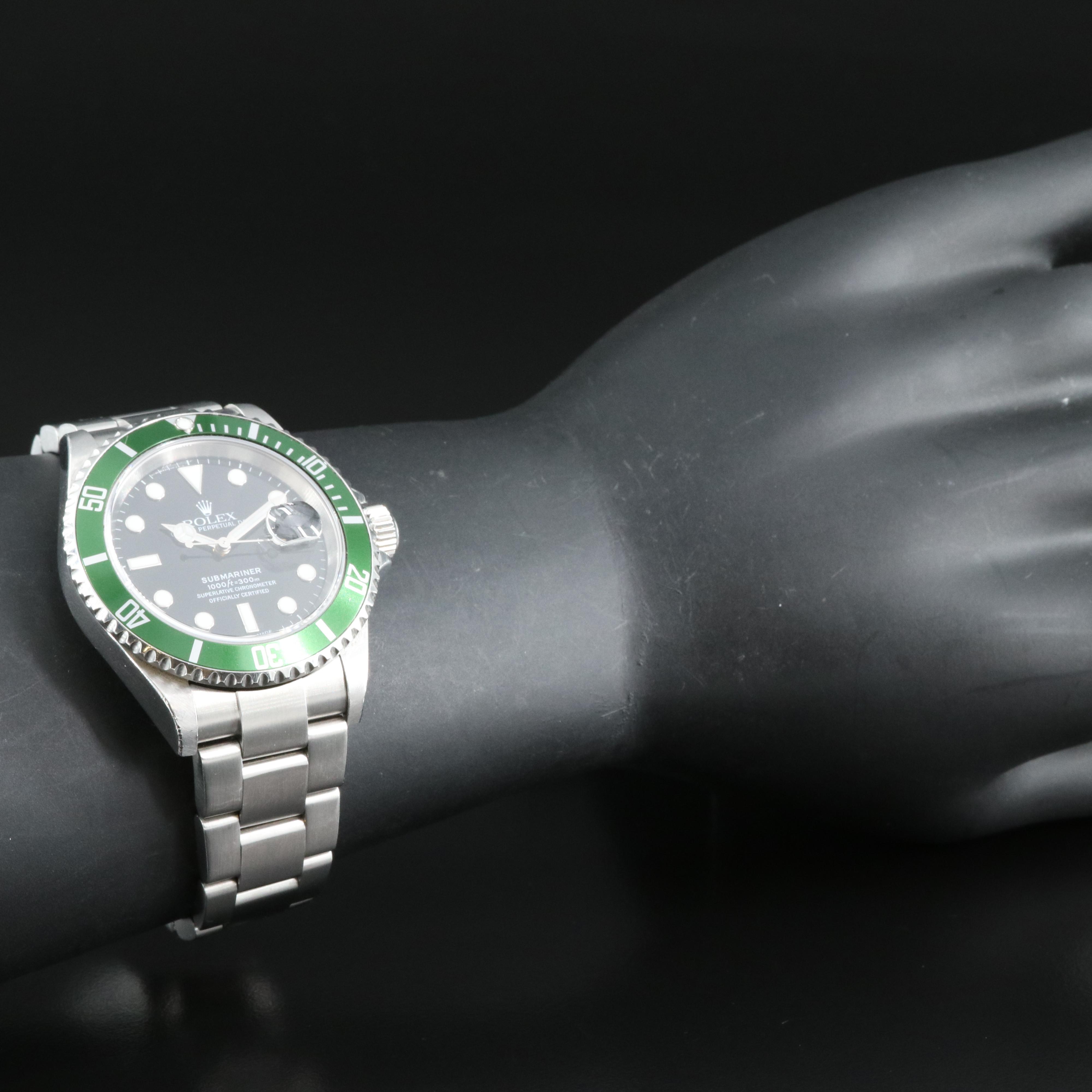 2005 Rolex Submariner Date Green "Kermit" Bezel Watch