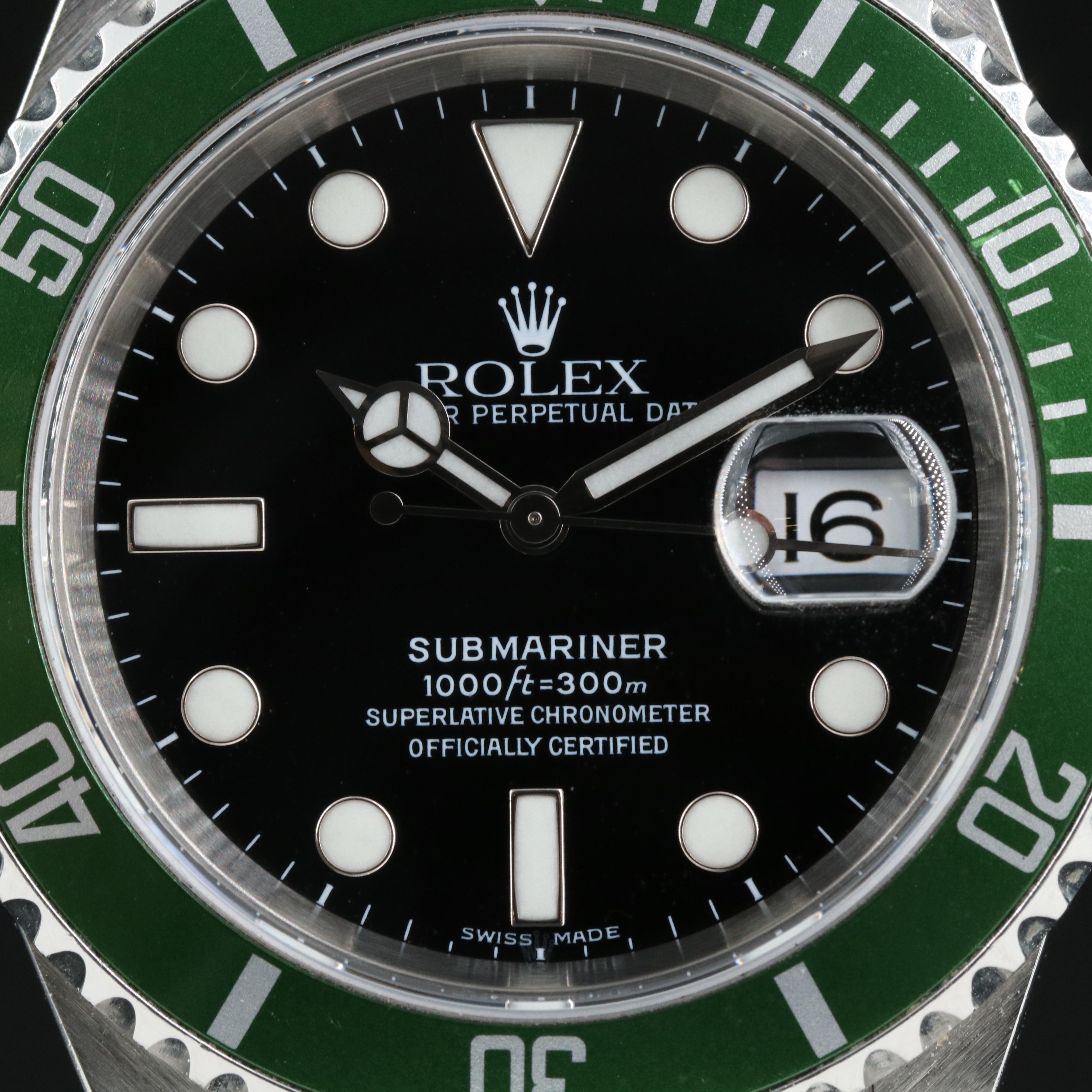 2005 Rolex Submariner Date Green "Kermit" Bezel Watch