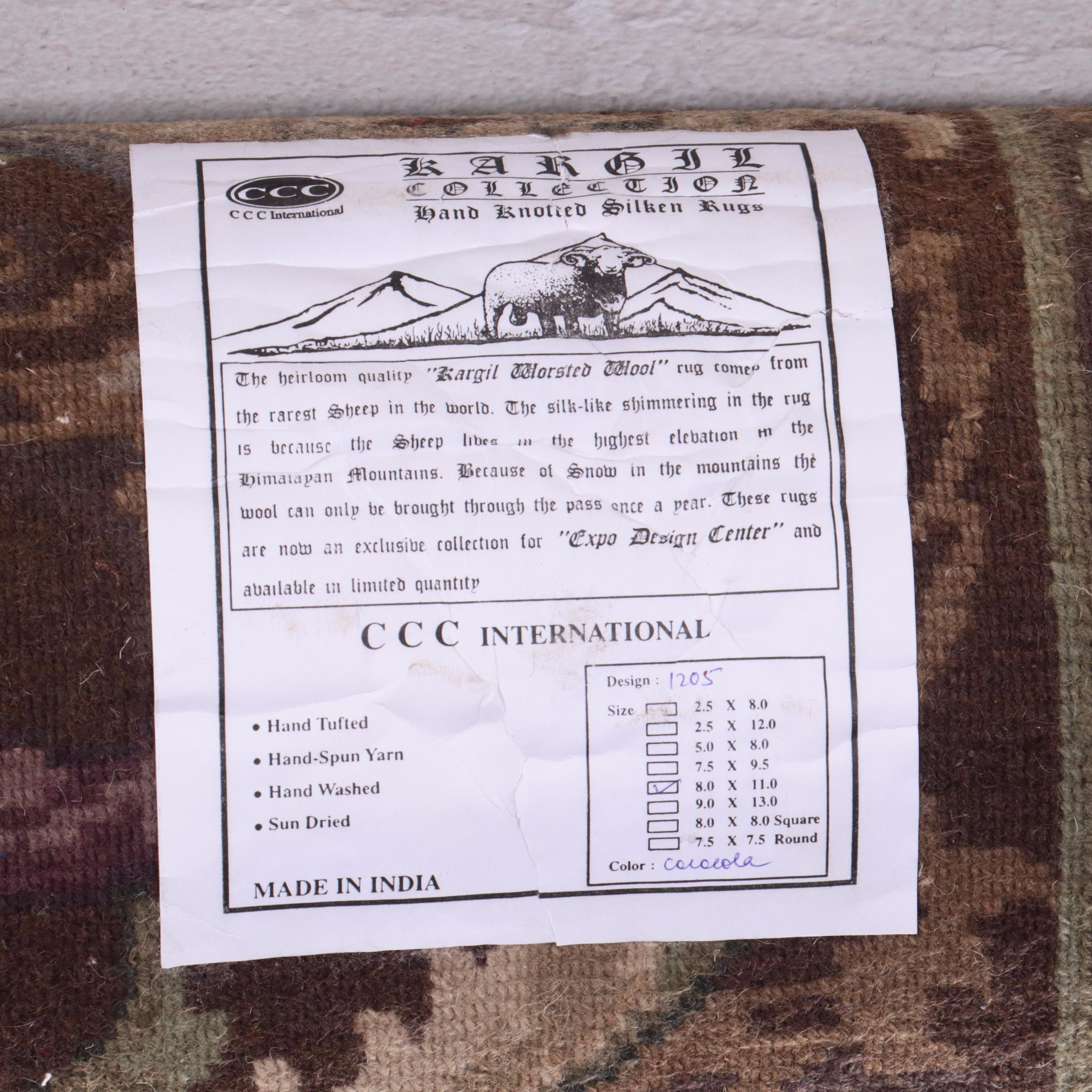 8' x 11'5 Hand-Knotted Kargil Collection Indian Jaipur Area Rug | EBTH