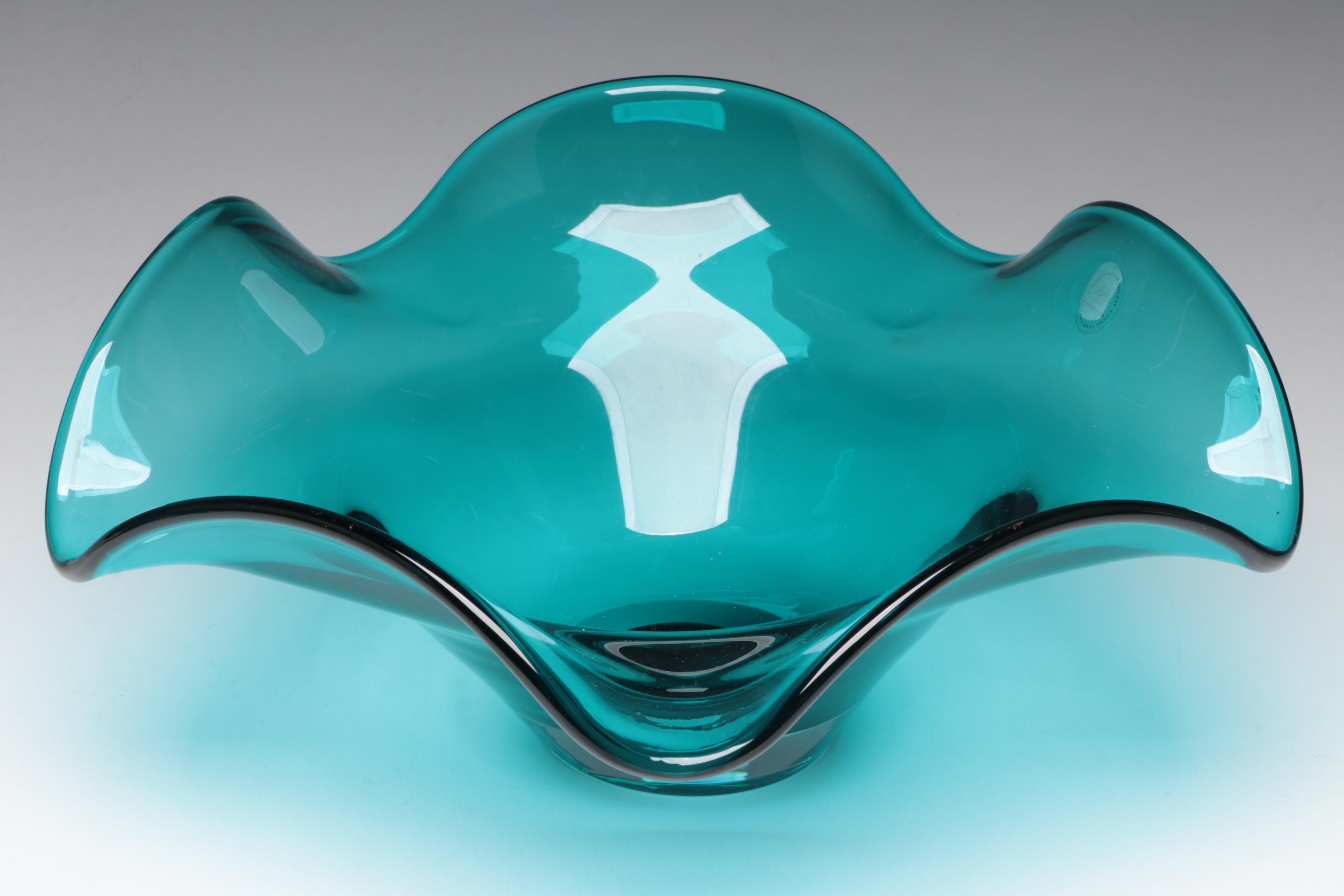 Lenox Organics Wave Turquoise Crystal with Other Glass Bowls and Vases