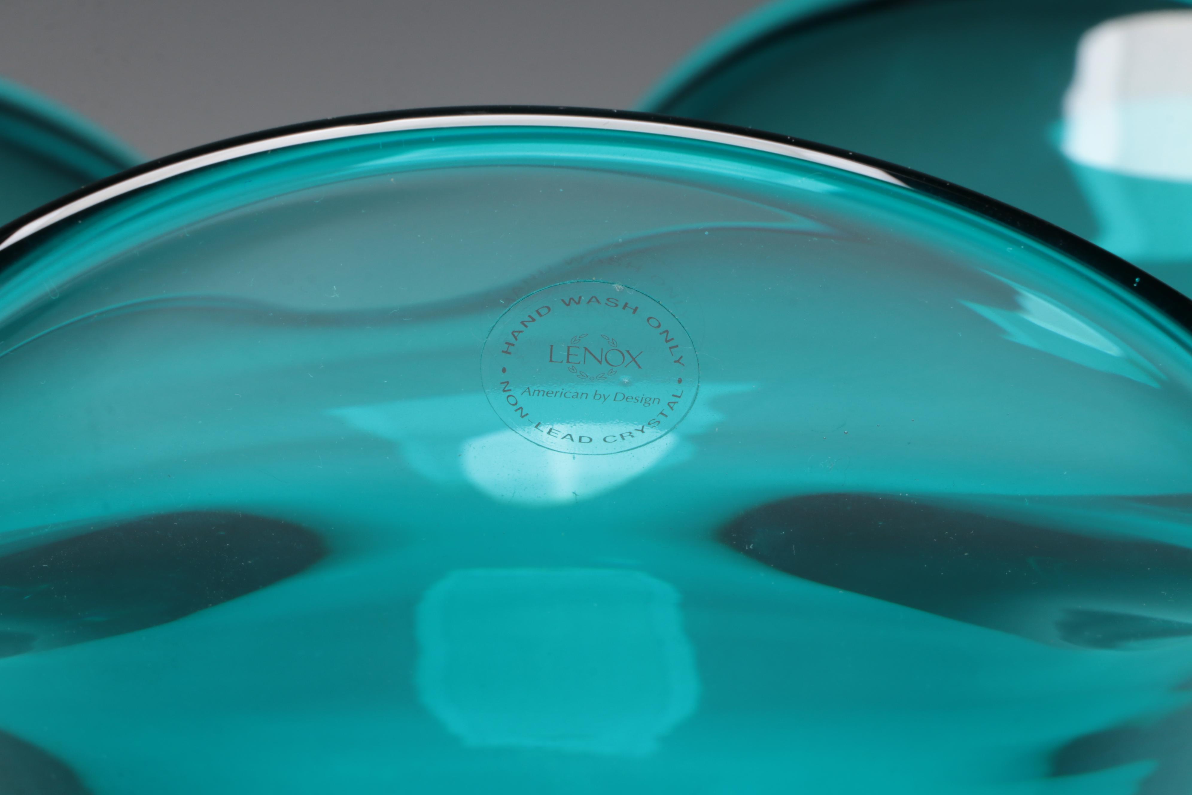 Lenox Organics Wave Turquoise Crystal with Other Glass Bowls and Vases
