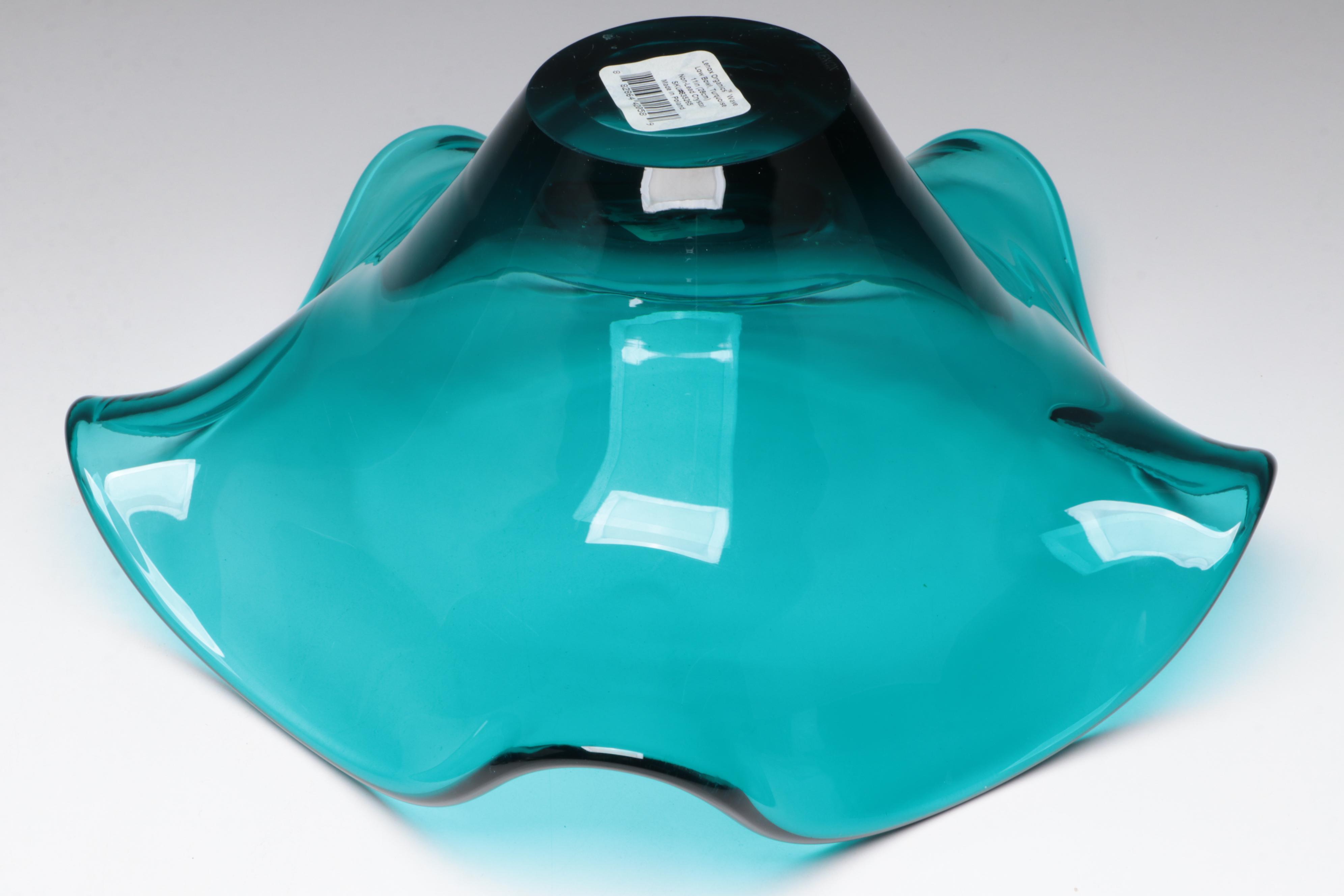 Lenox Organics Wave Turquoise Crystal with Other Glass Bowls and Vases