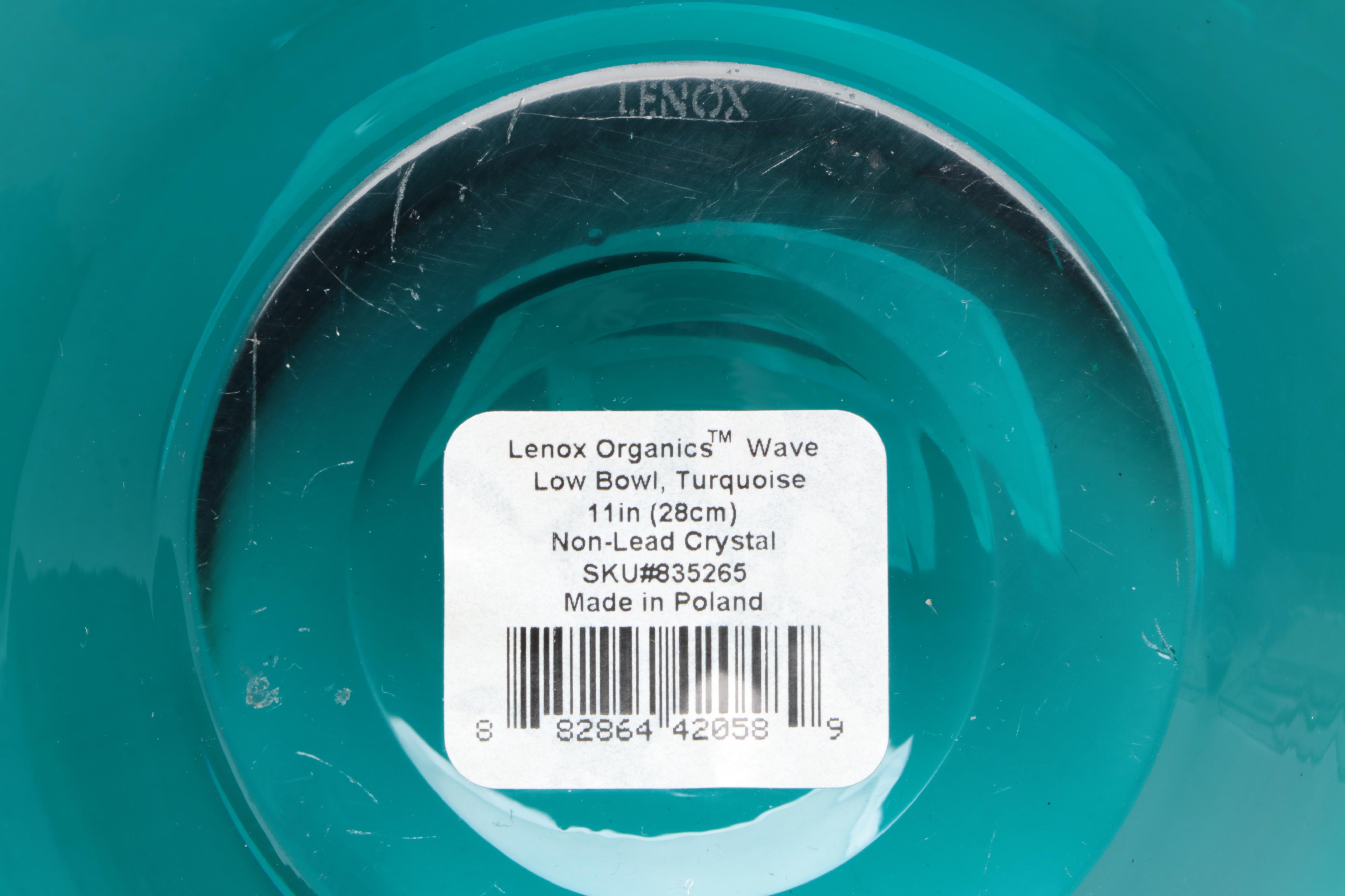 Lenox Organics Wave Turquoise Crystal with Other Glass Bowls and Vases