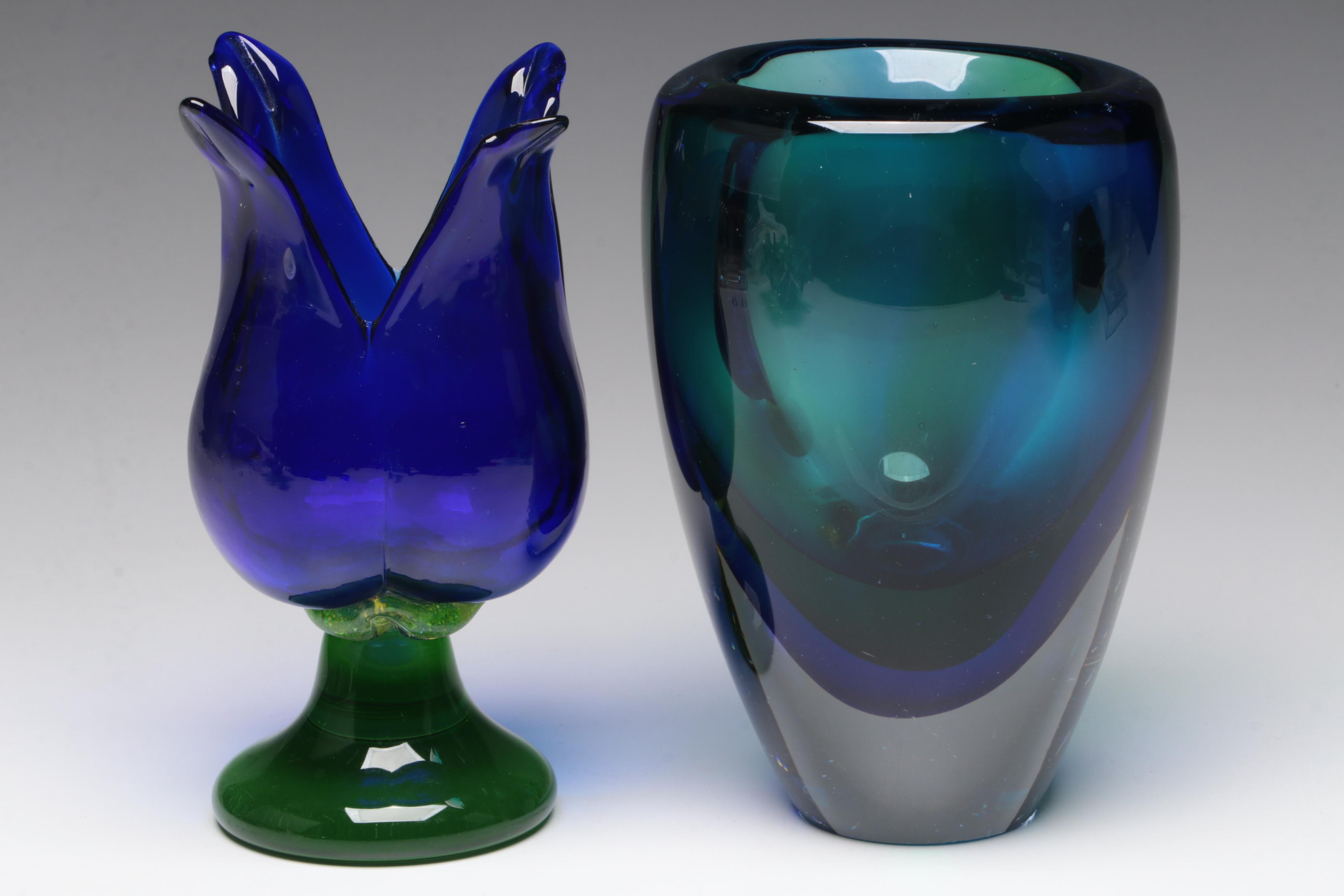 Lenox Organics Wave Turquoise Crystal with Other Glass Bowls and Vases