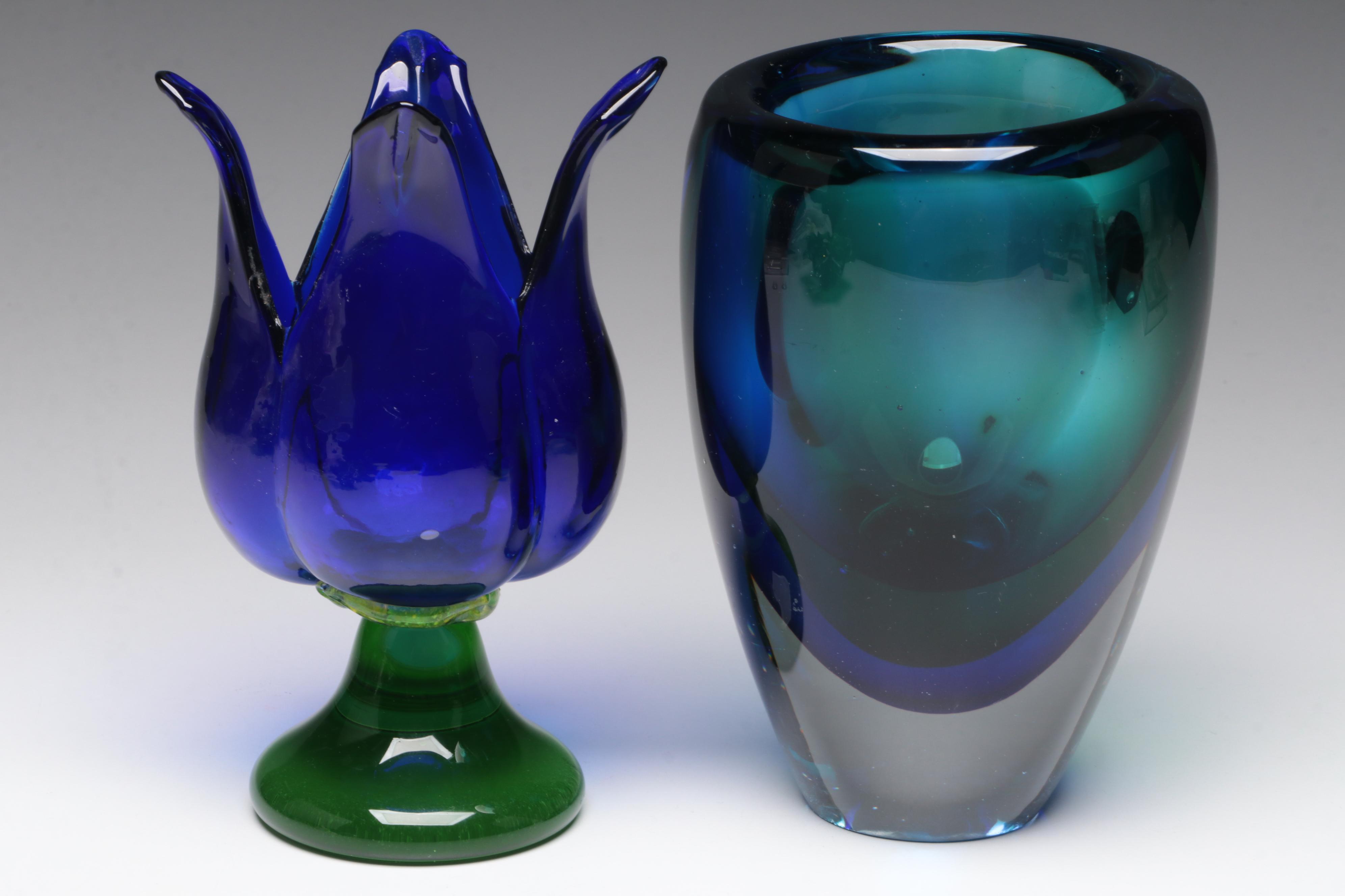 Lenox Organics Wave Turquoise Crystal with Other Glass Bowls and Vases