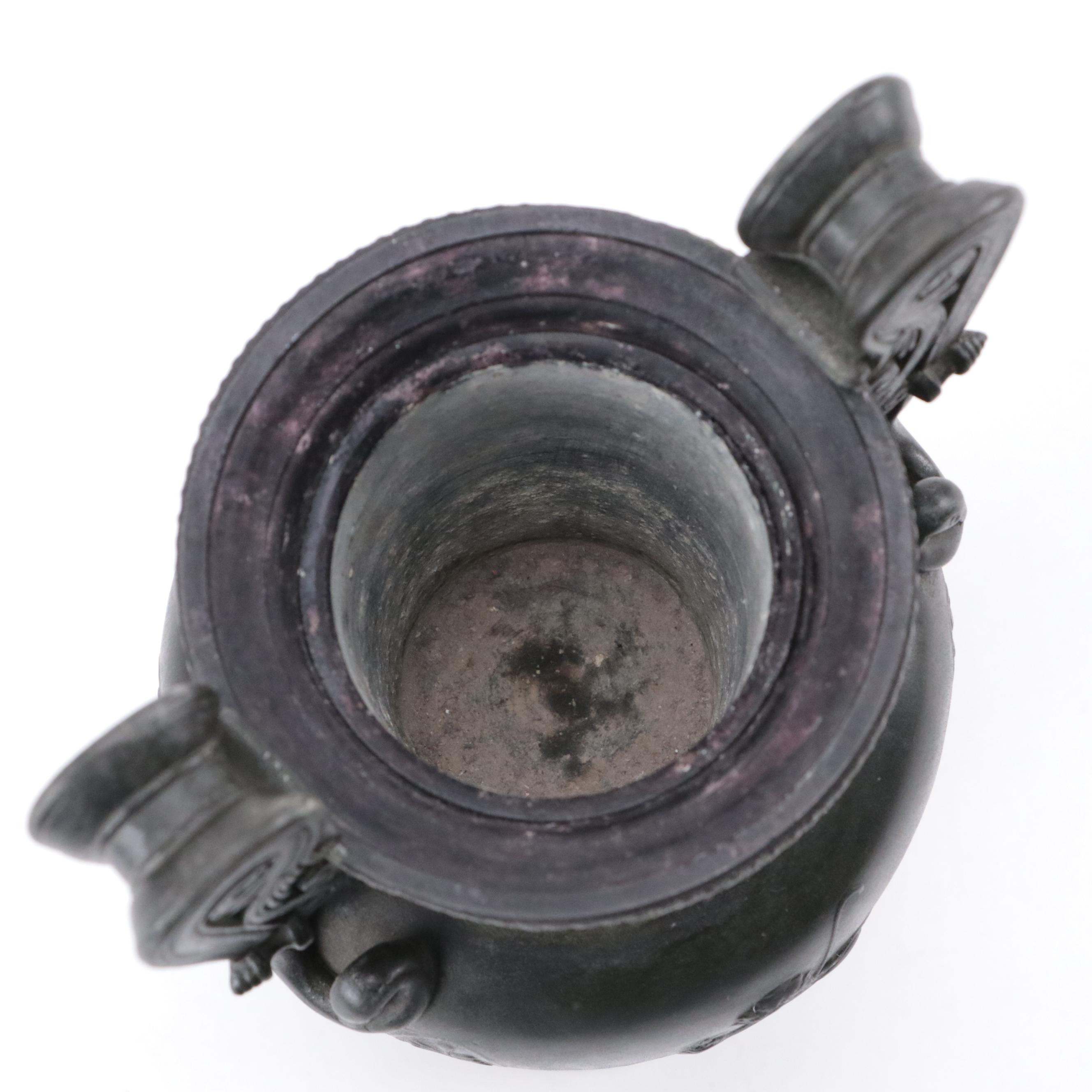 Grand Tour Etruscan Style Cast Metal Urn, 19th Century