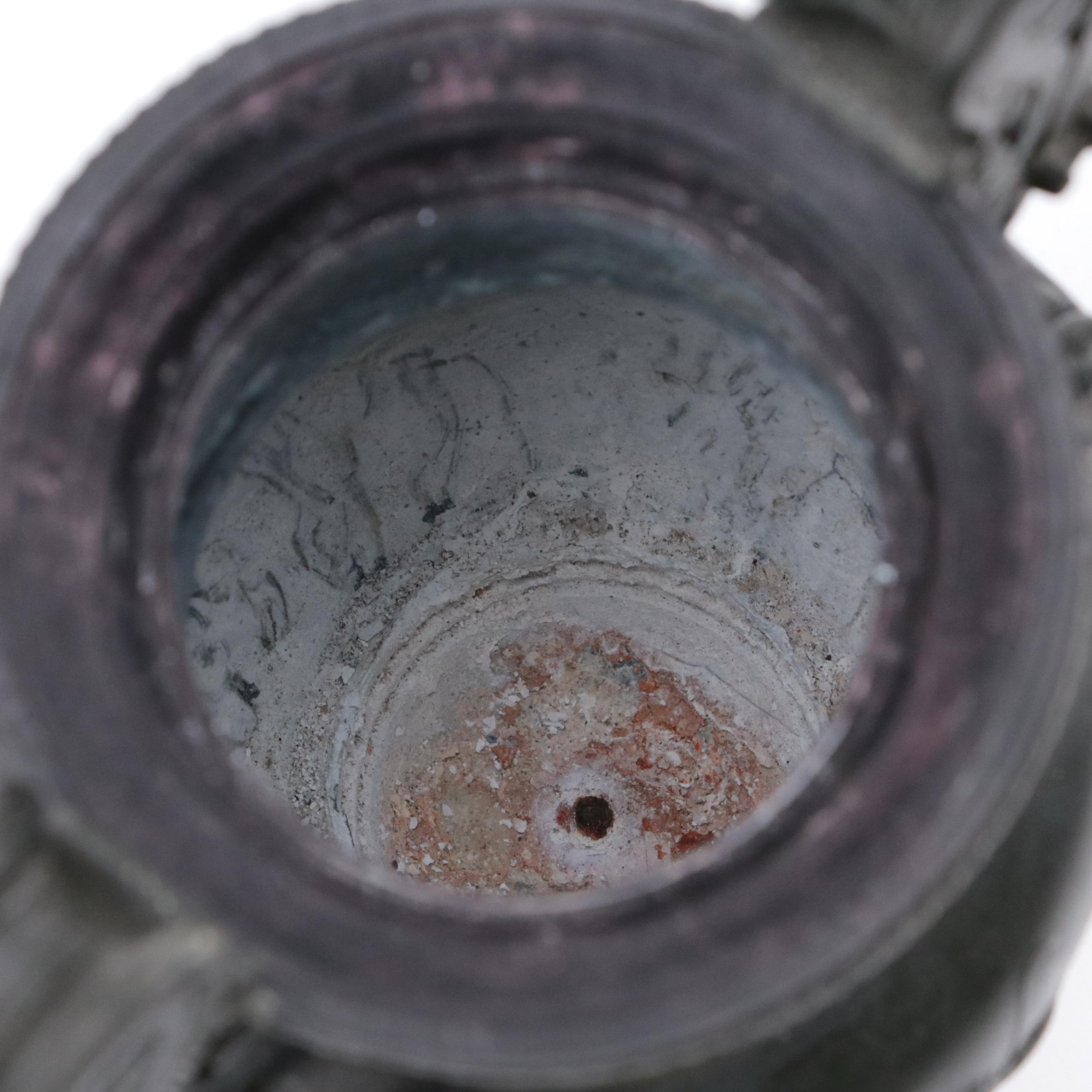 Grand Tour Etruscan Style Cast Metal Urn, 19th Century