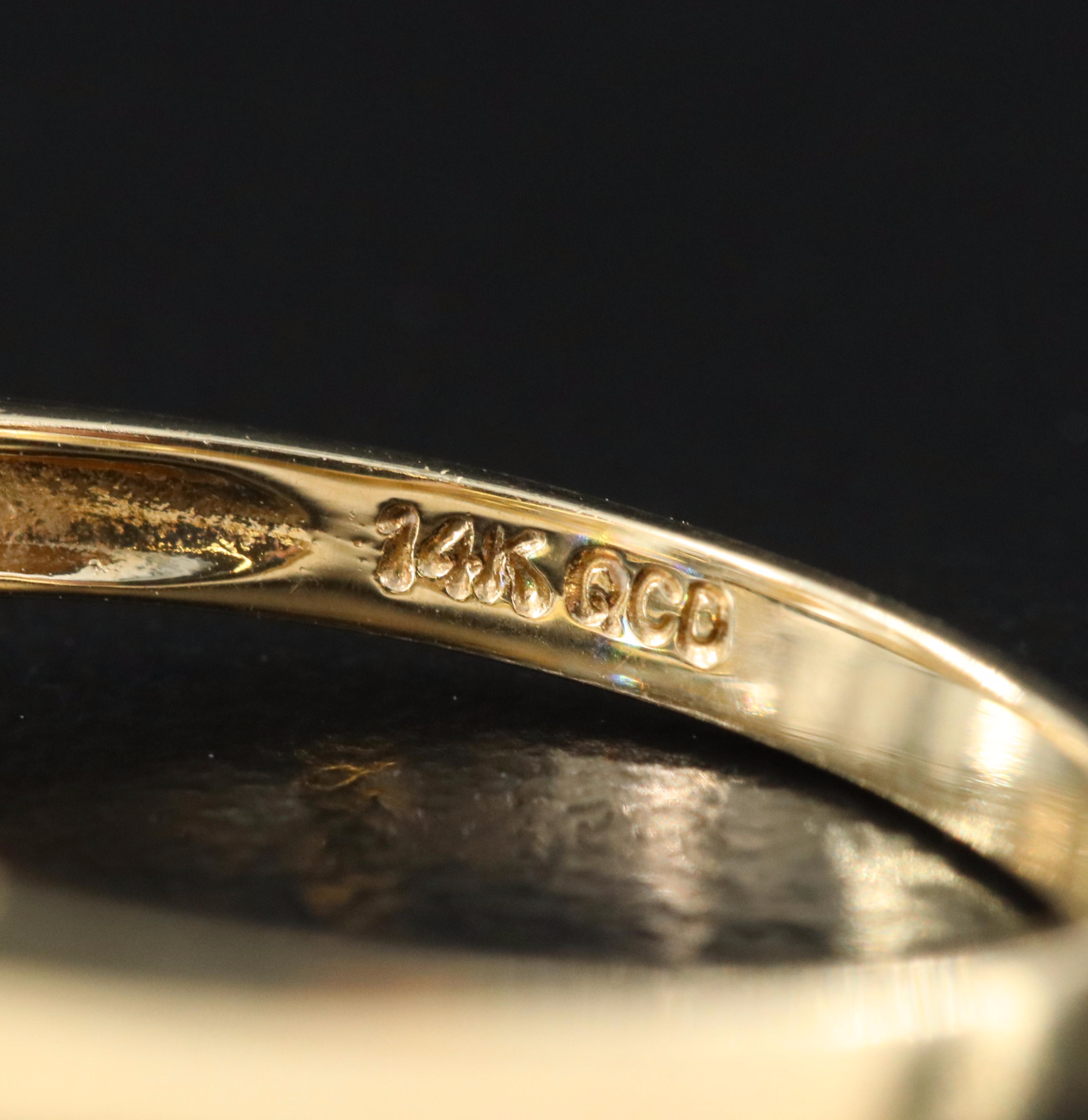 14K Aquamarine and Diamond Ring