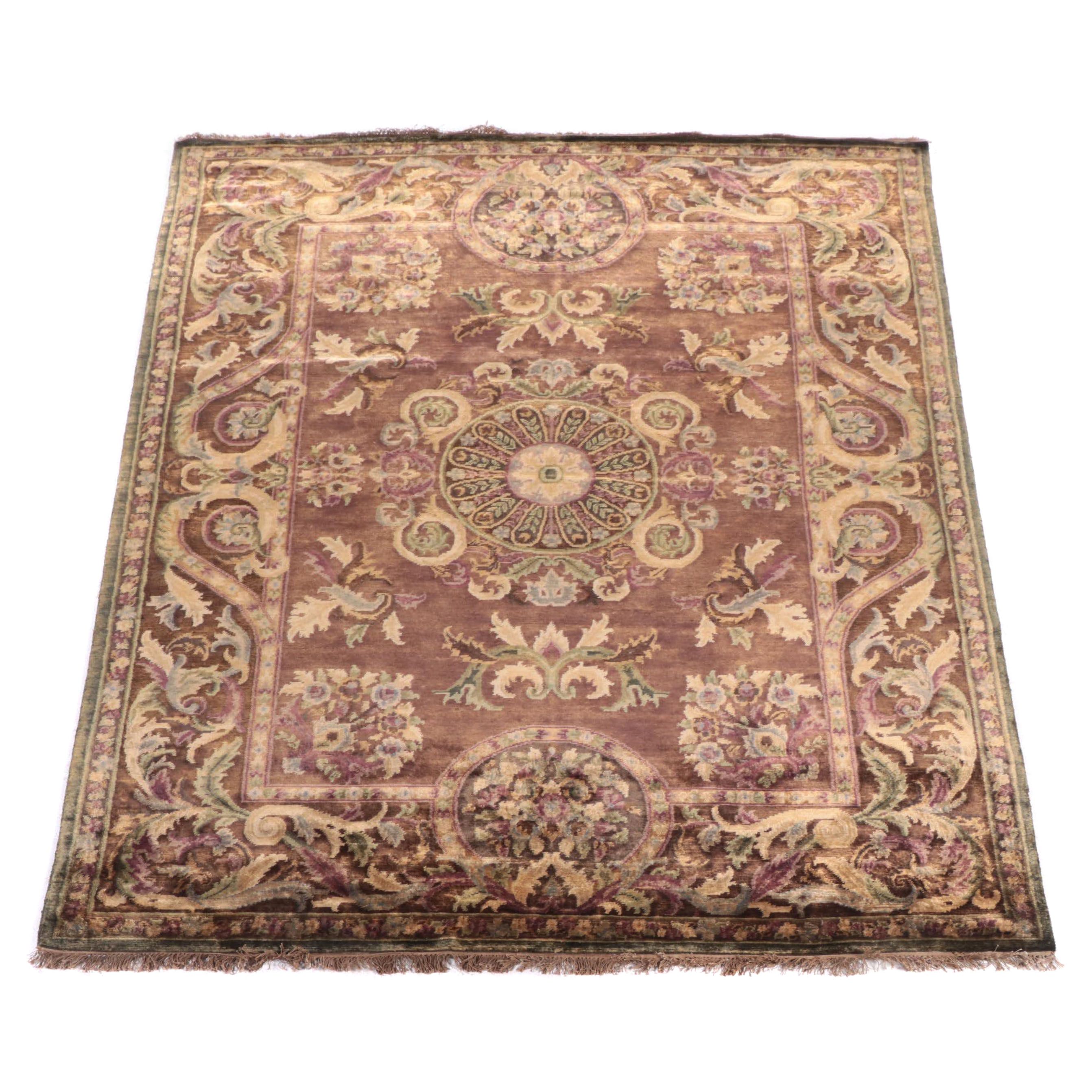 8' x 11'5 Hand-Knotted Kargil Collection Indian Jaipur Area Rug | EBTH
