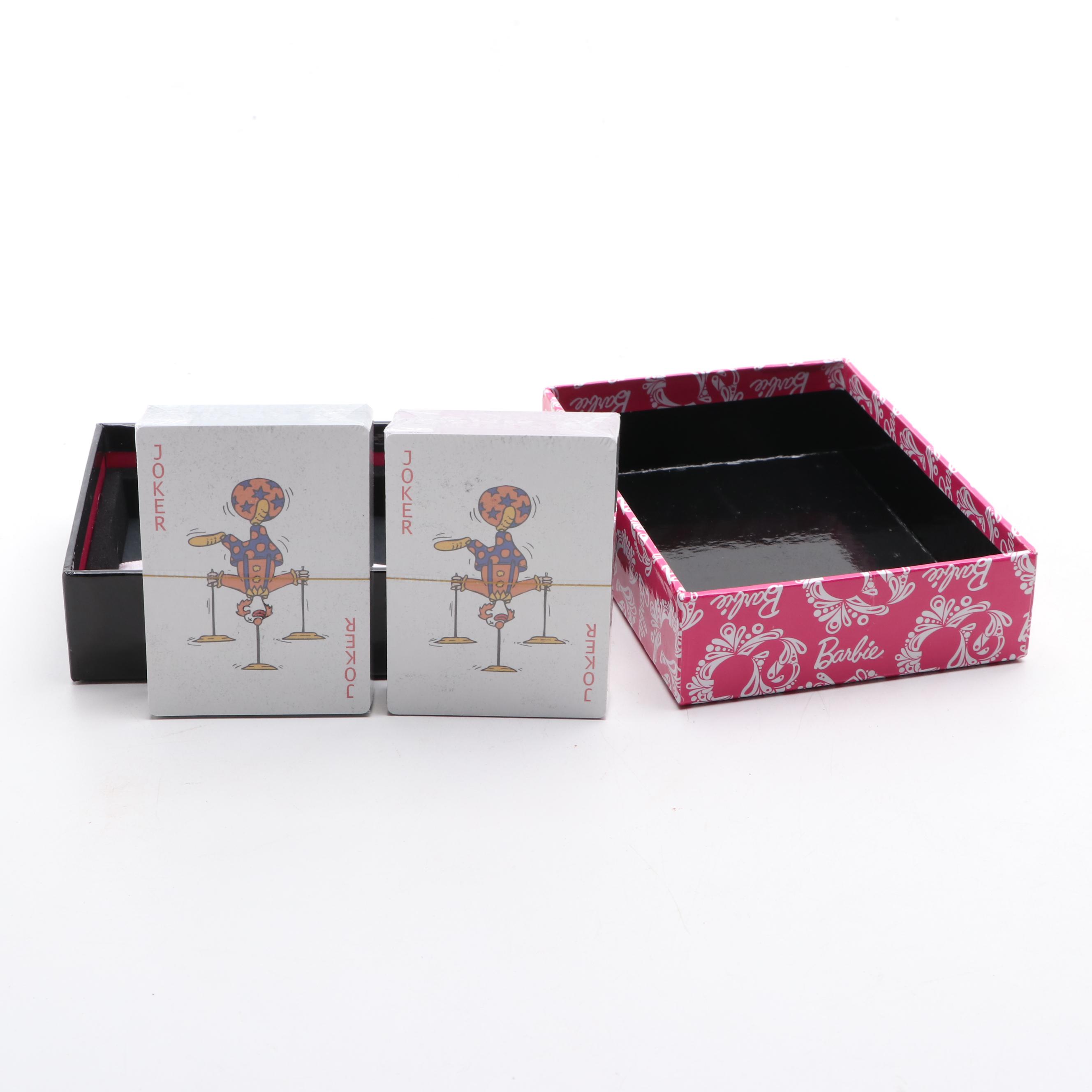 Barbie Christmas Stocking, Sandals, Playing Cards, Plastic Cups, and Stationary