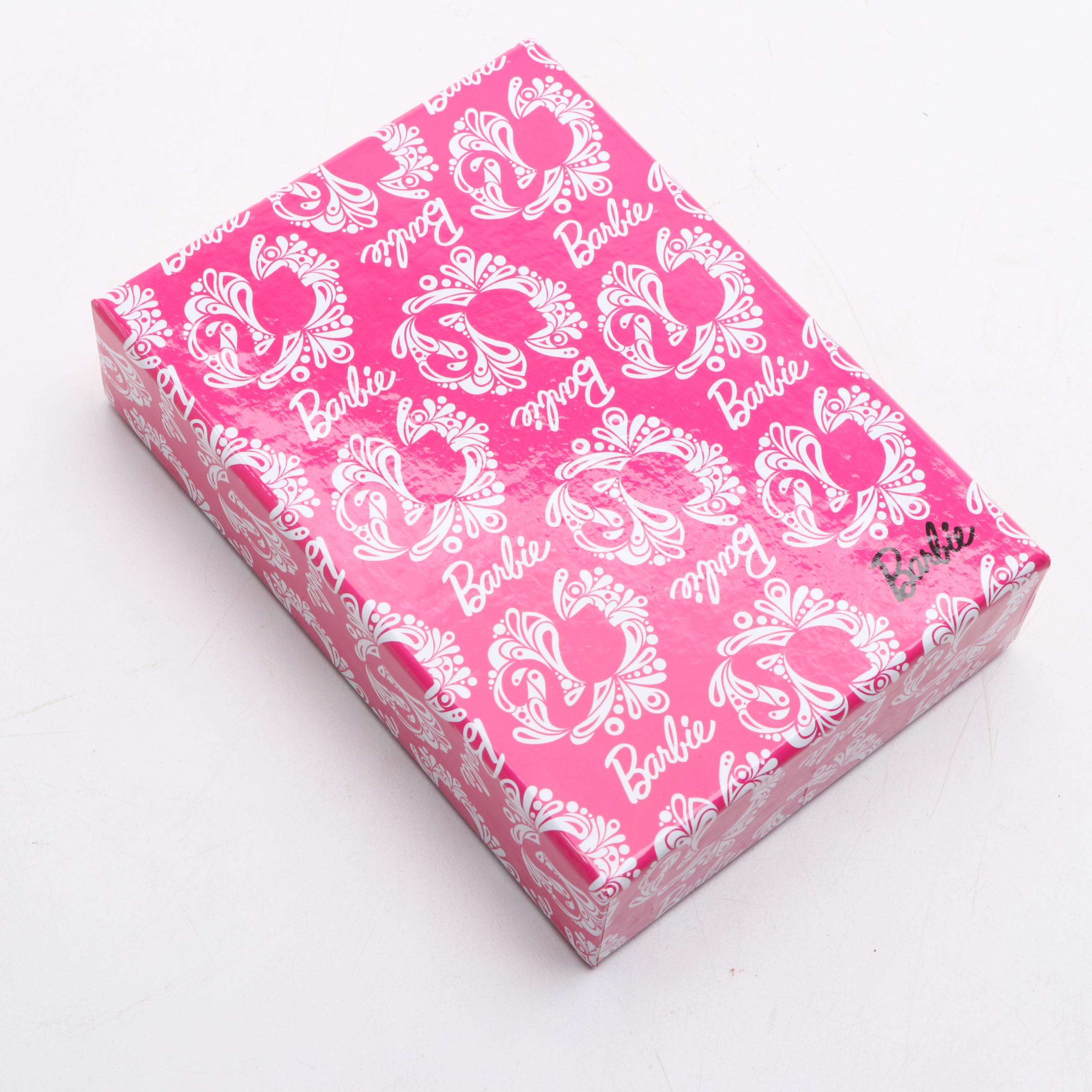 Barbie Christmas Stocking, Sandals, Playing Cards, Plastic Cups, and Stationary