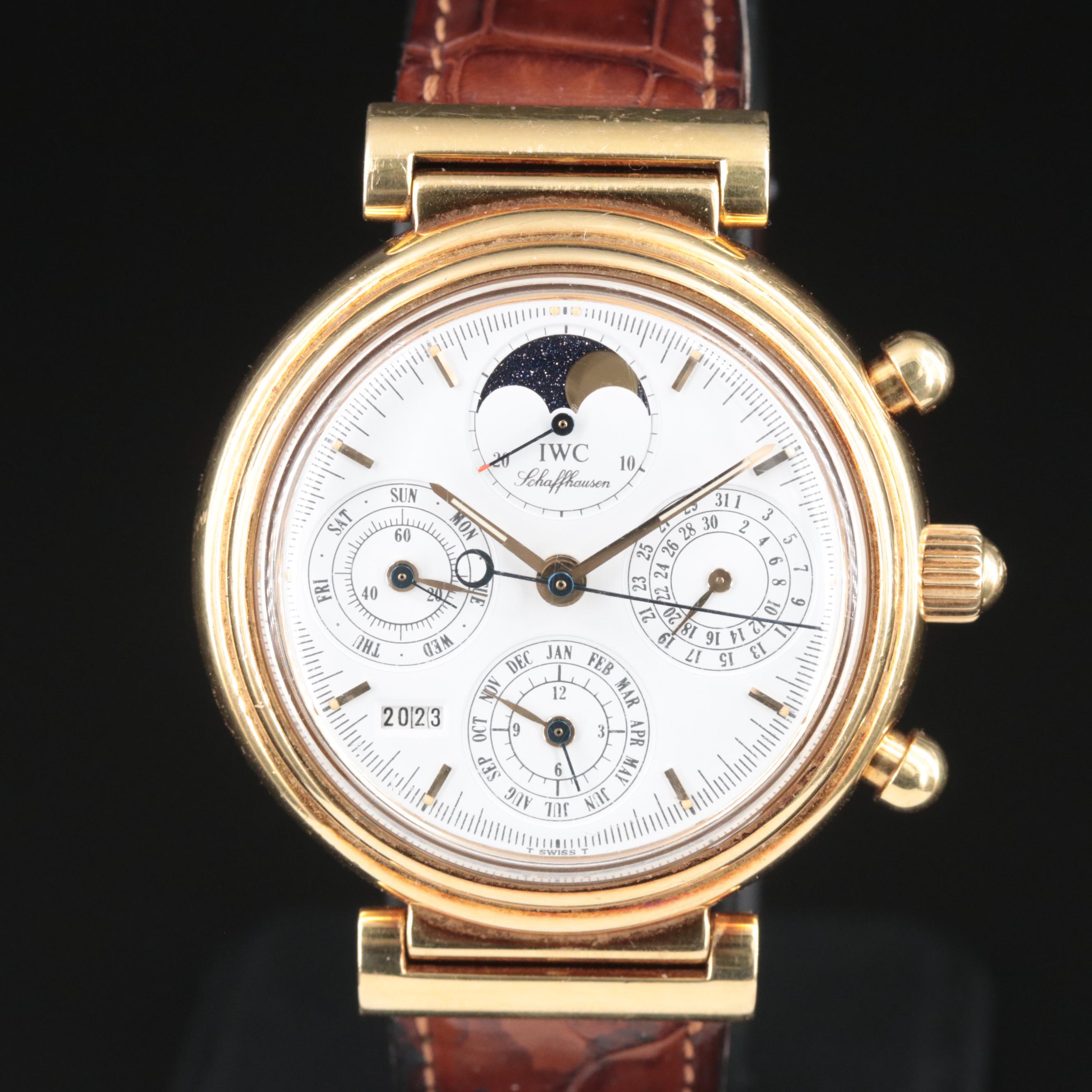 18K IWC Schaffhausen DaVinci Perpetual Calendar Watch