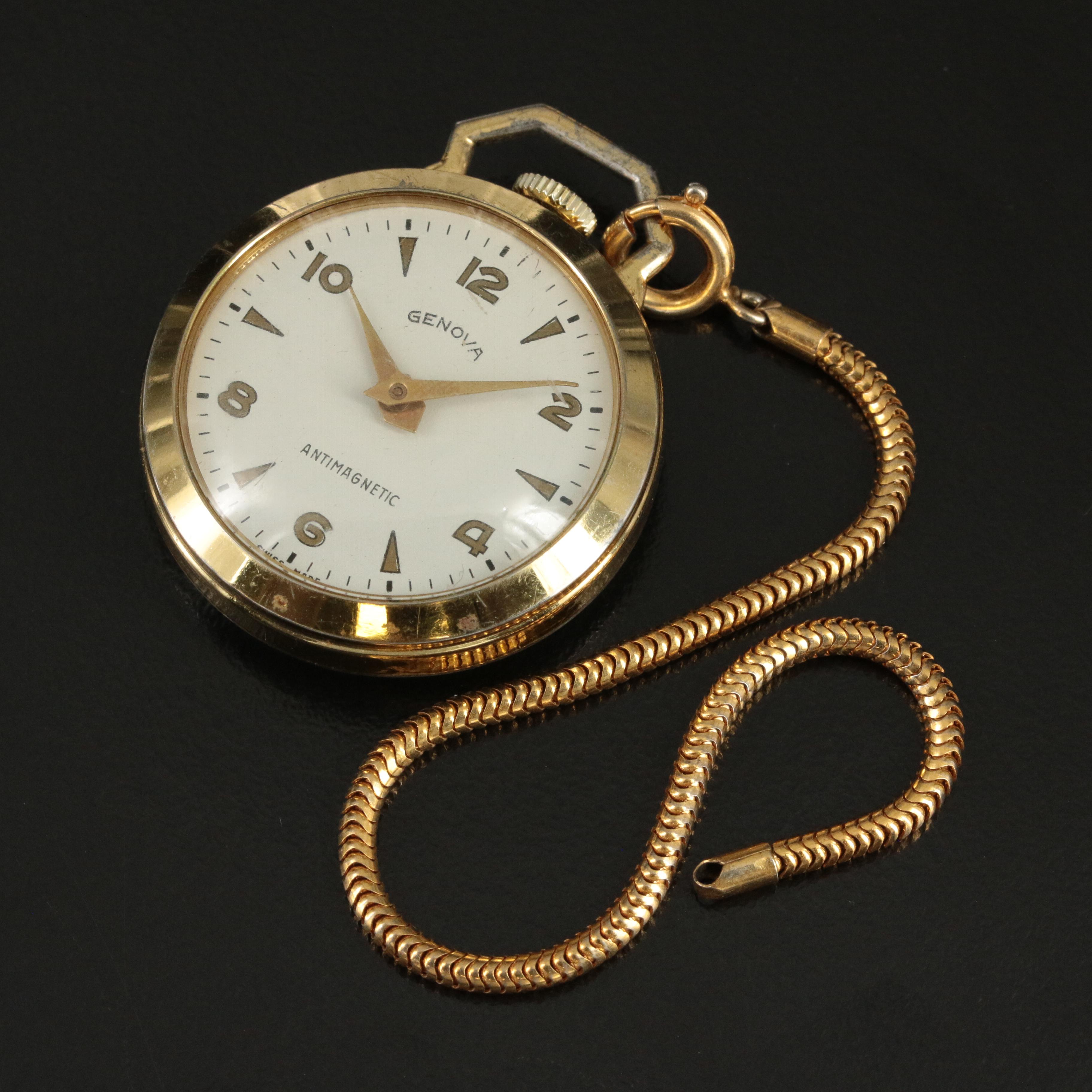 Genova Antimagnetic Swiss-Made Pendant Watch