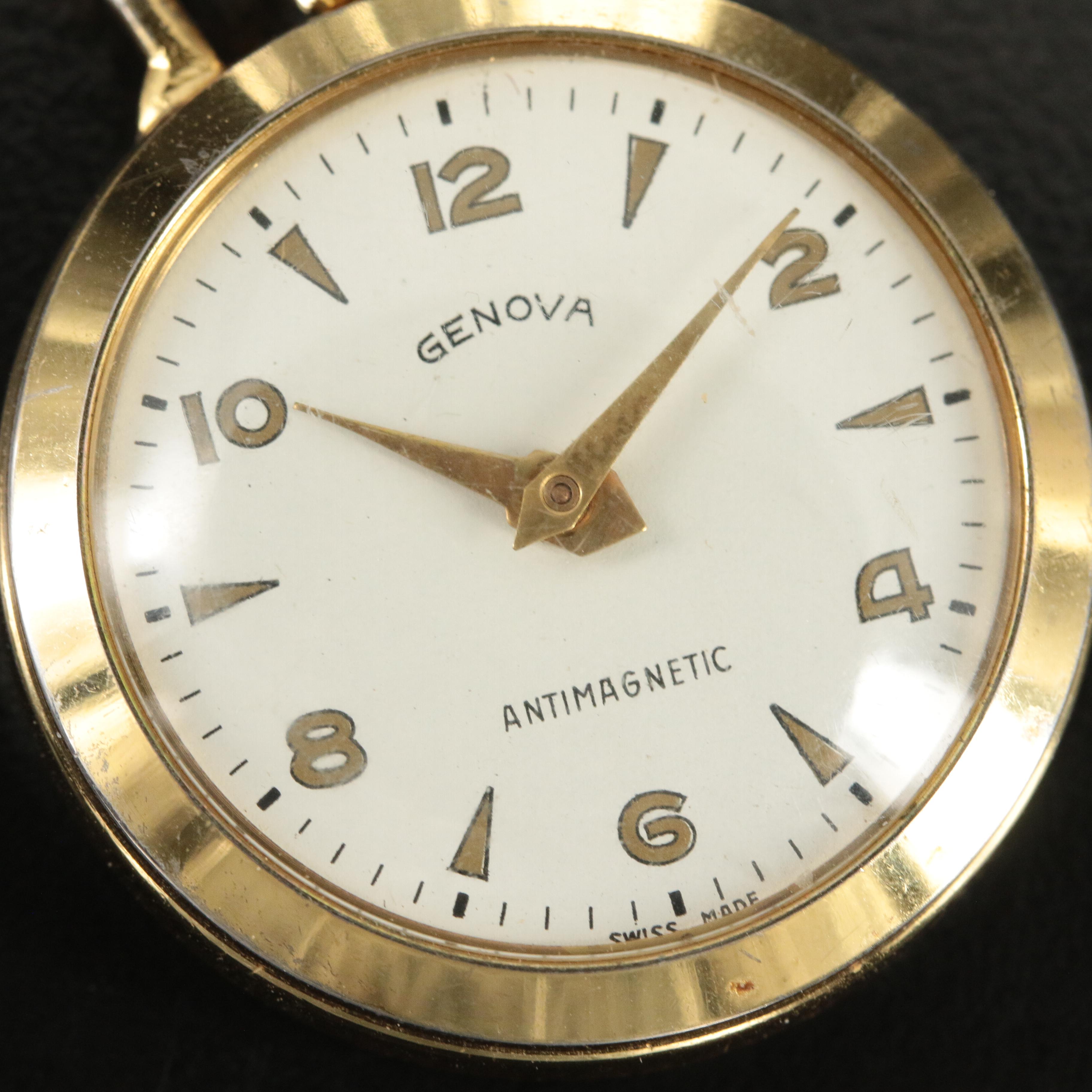 Genova Antimagnetic Swiss-Made Pendant Watch