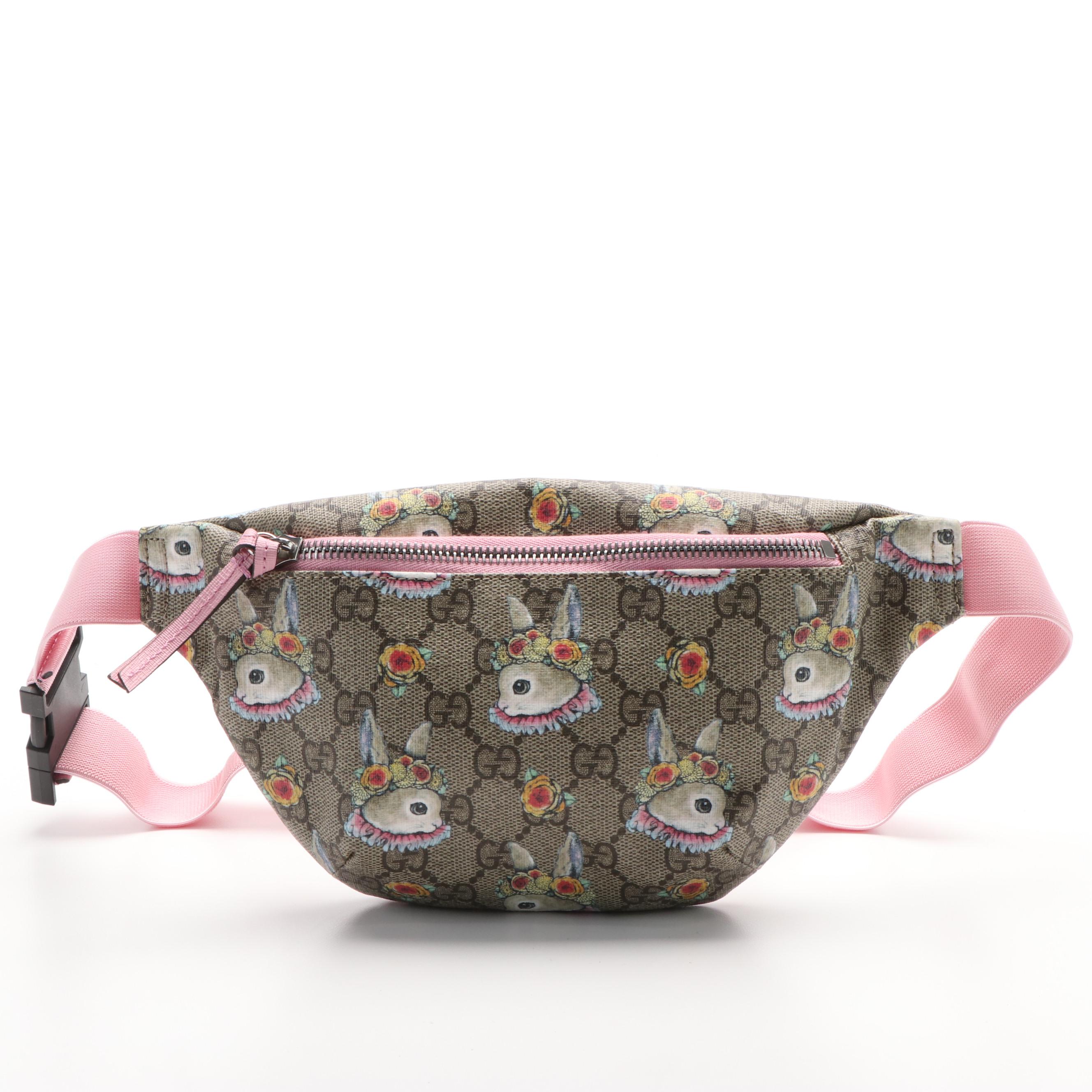 Gucci GG Supreme Yuko Higuchi Bunny Print Waist Bag