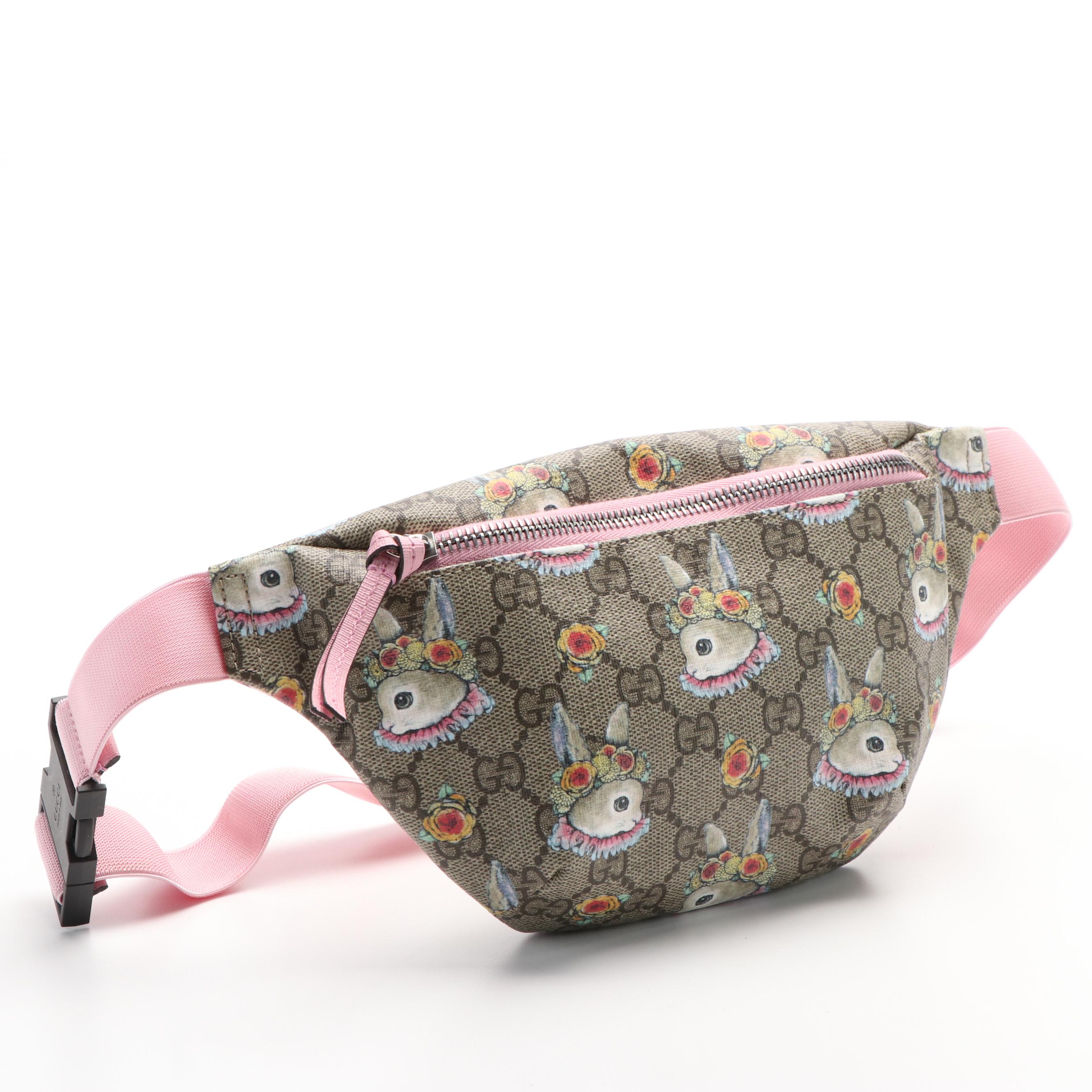 Gucci GG Supreme Yuko Higuchi Bunny Print Waist Bag