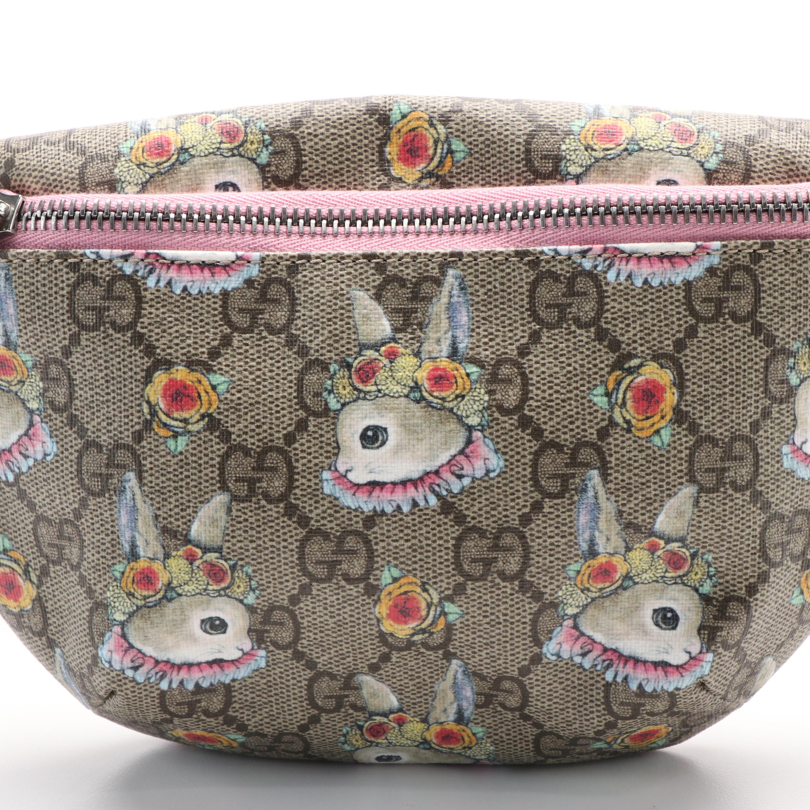 Gucci GG Supreme Yuko Higuchi Bunny Print Waist Bag