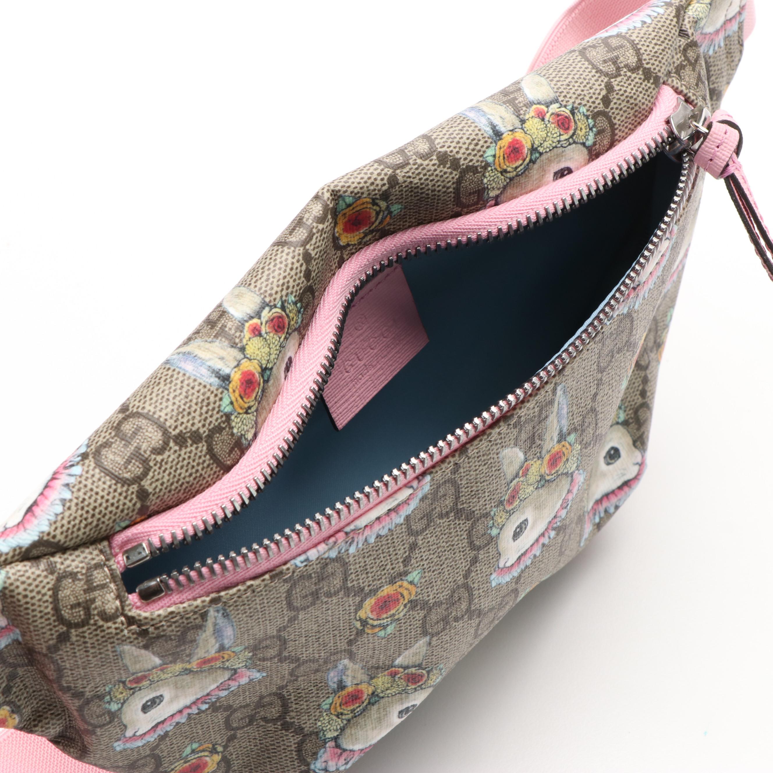 Gucci GG Supreme Yuko Higuchi Bunny Print Waist Bag