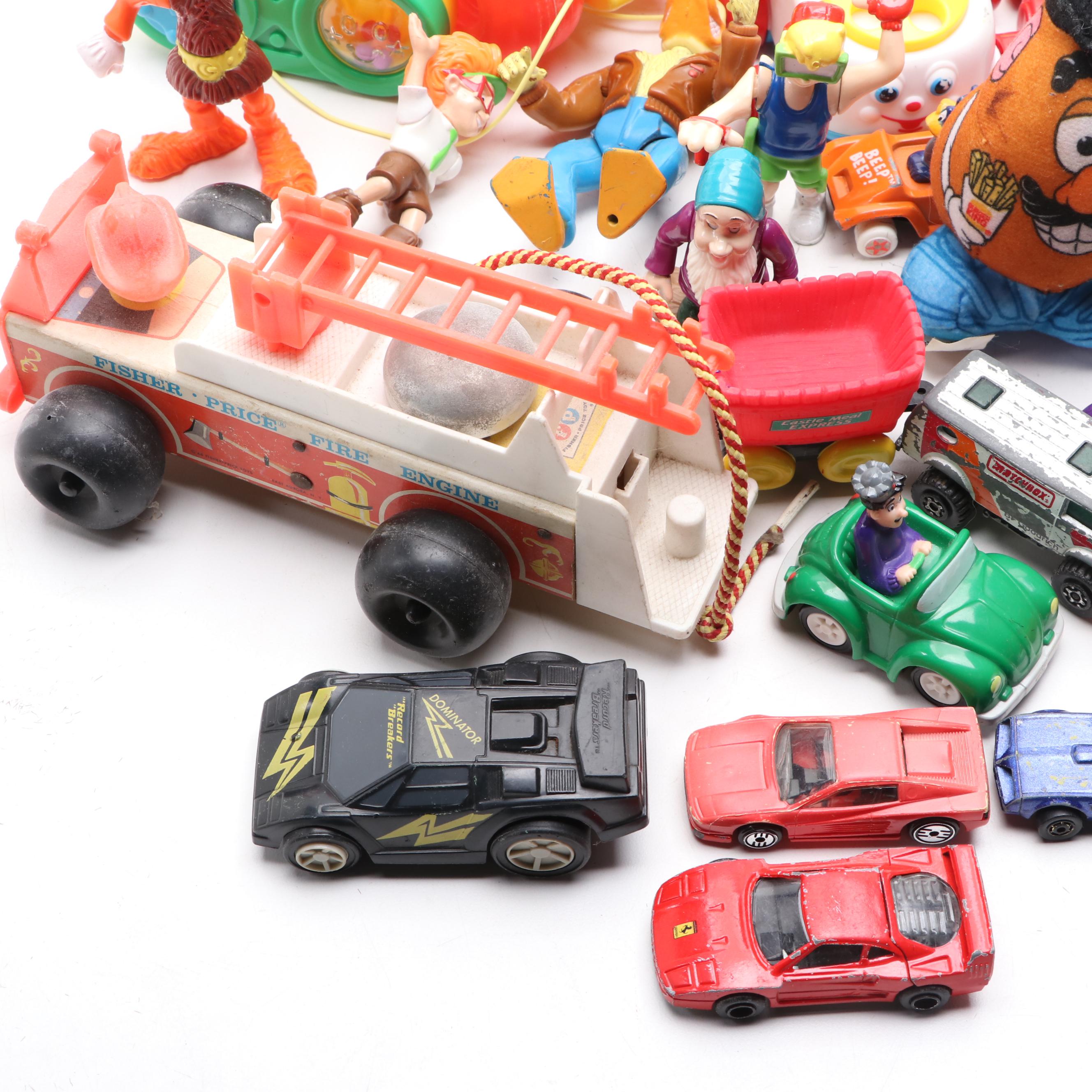 Fisher-Price "Jalopy" Pull Along Toy, Burger King "Mr. Potato Head" Plush, More