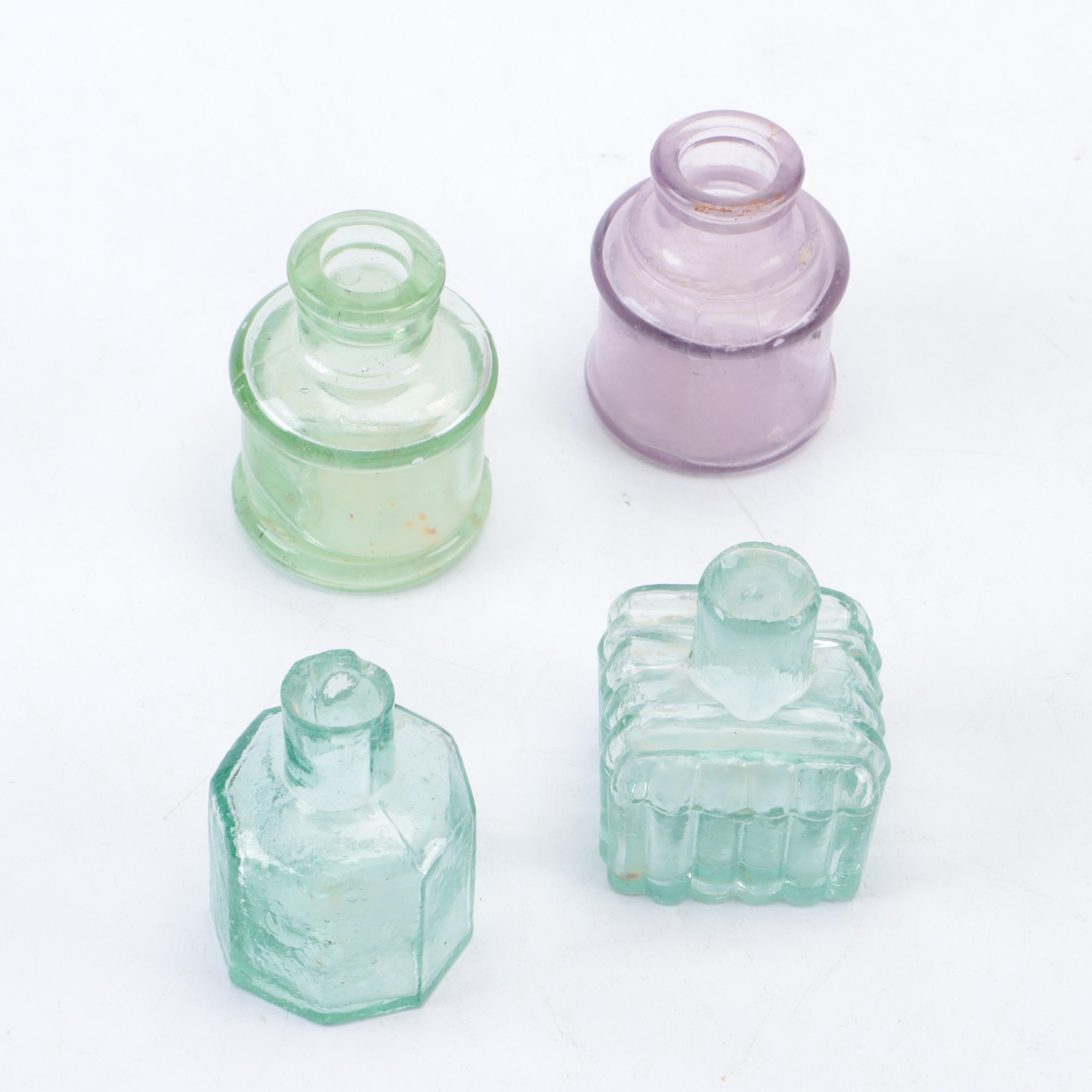 Caw's and Assorted Glass Ink Bottle Collection, Early 20th Century EBTH