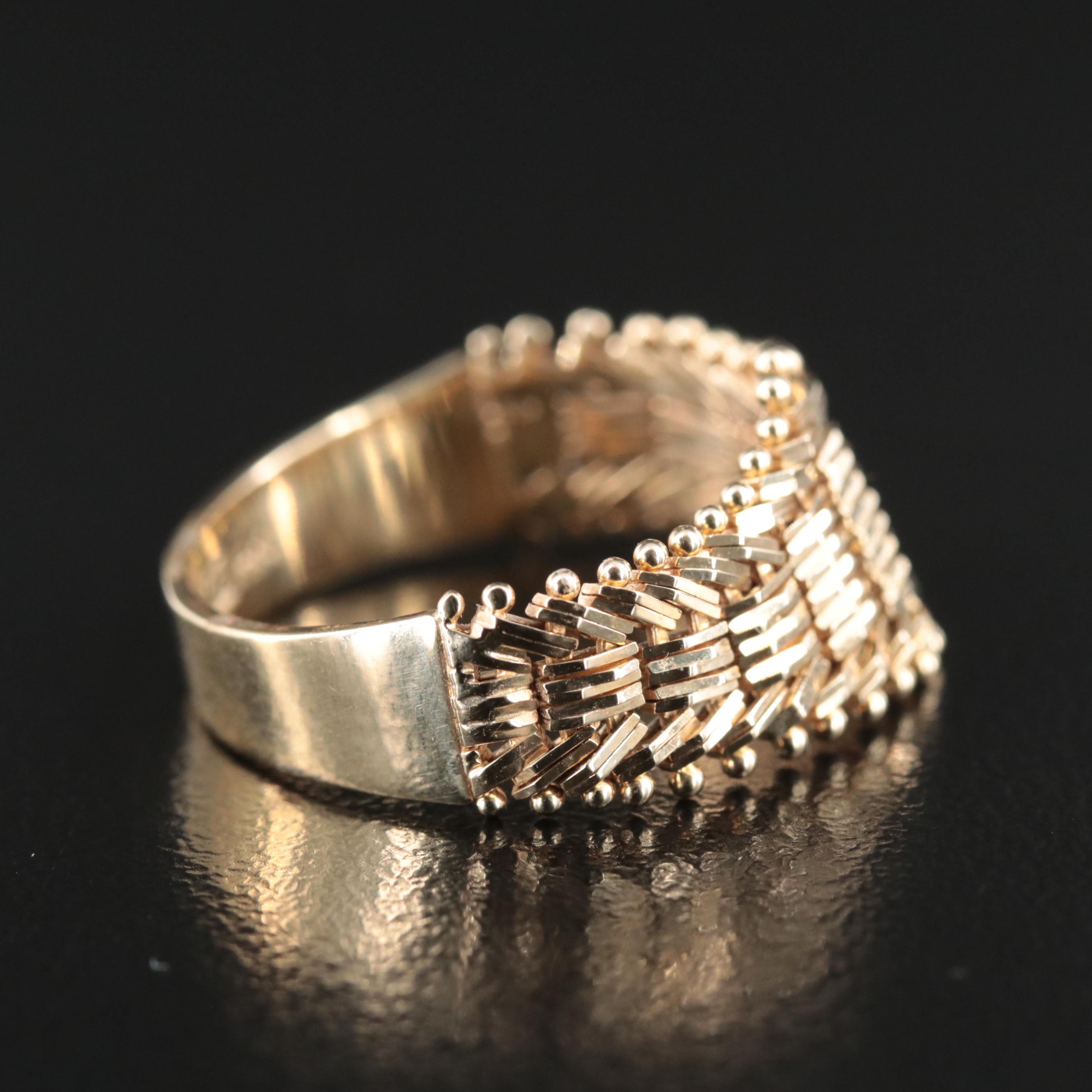 14K Articulated Riccio Chain Ring