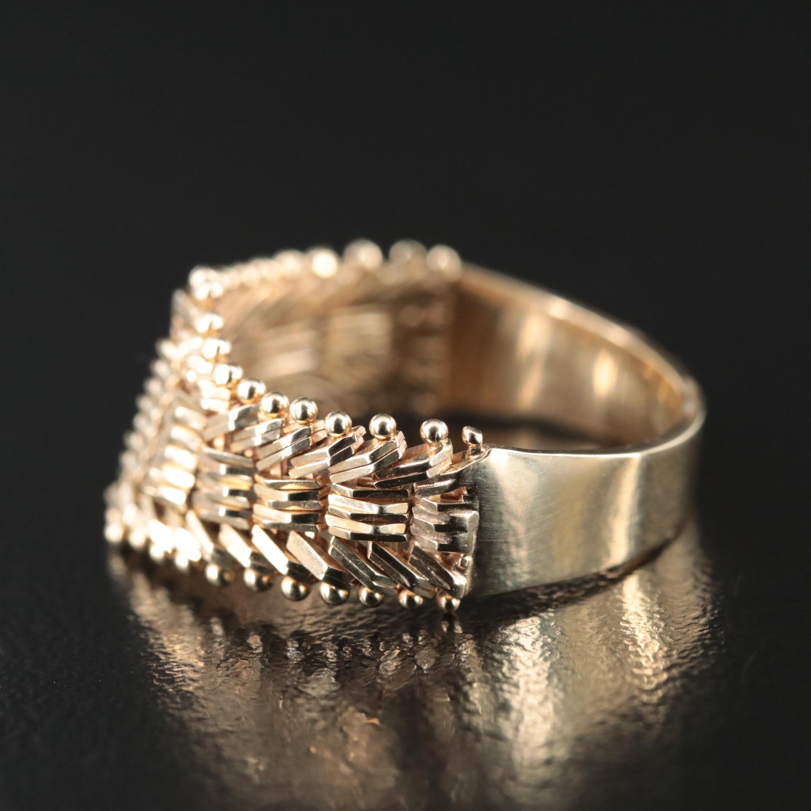 14K Articulated Riccio Chain Ring