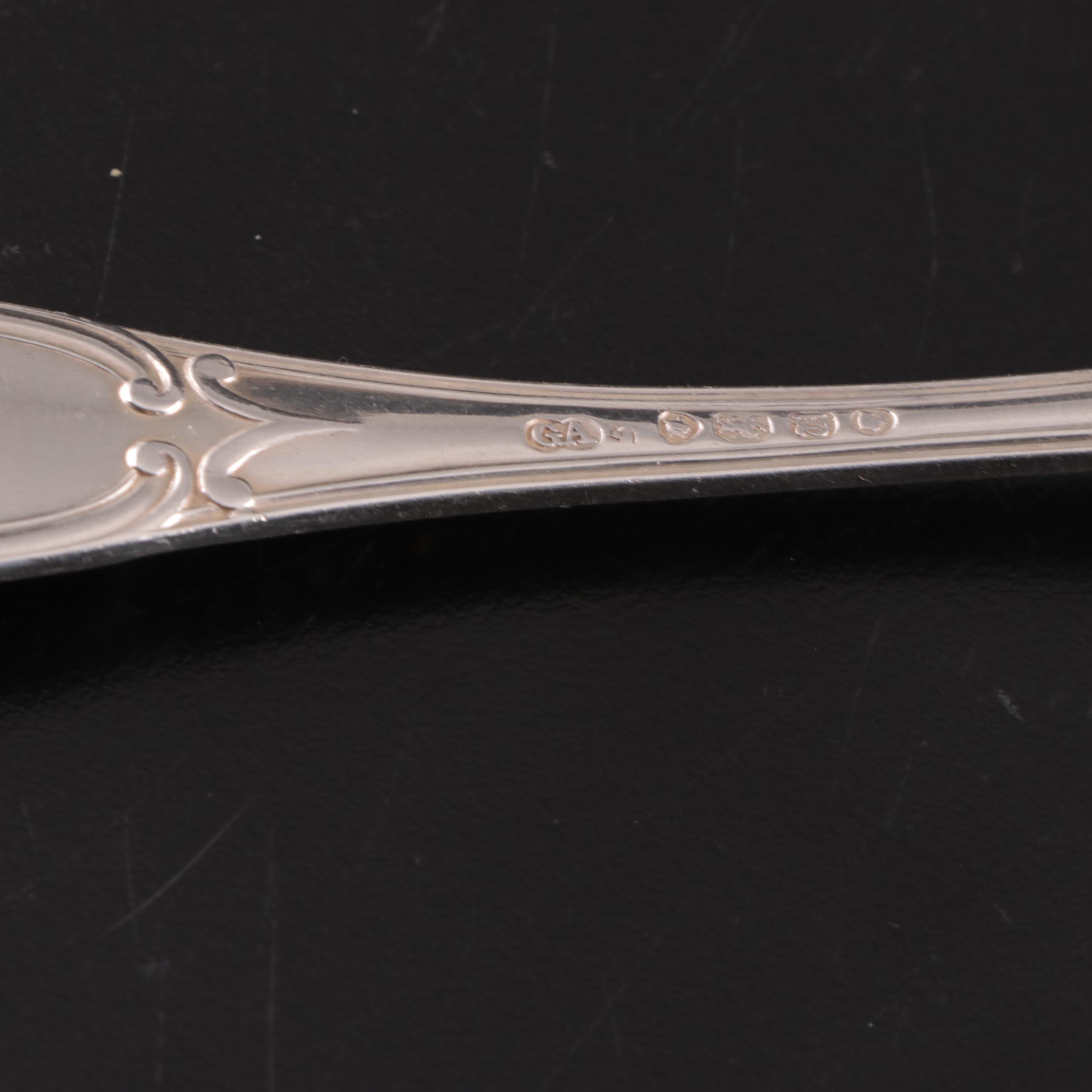 Tortoise Shell and Sterling Silver Thistle Mount Spoon and Others