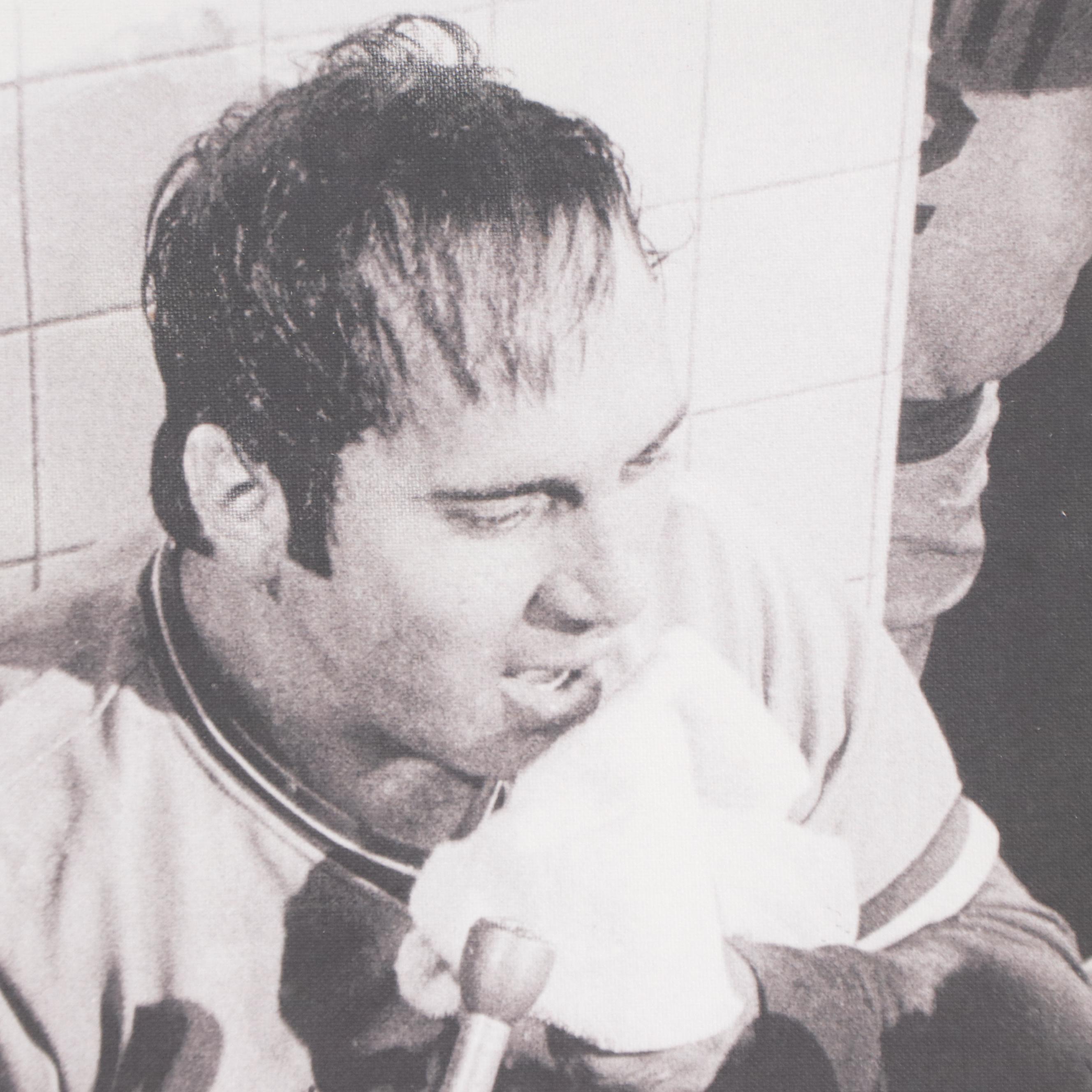 Johnny Bench Signed Cincinnati Reds Framed Canvas Print