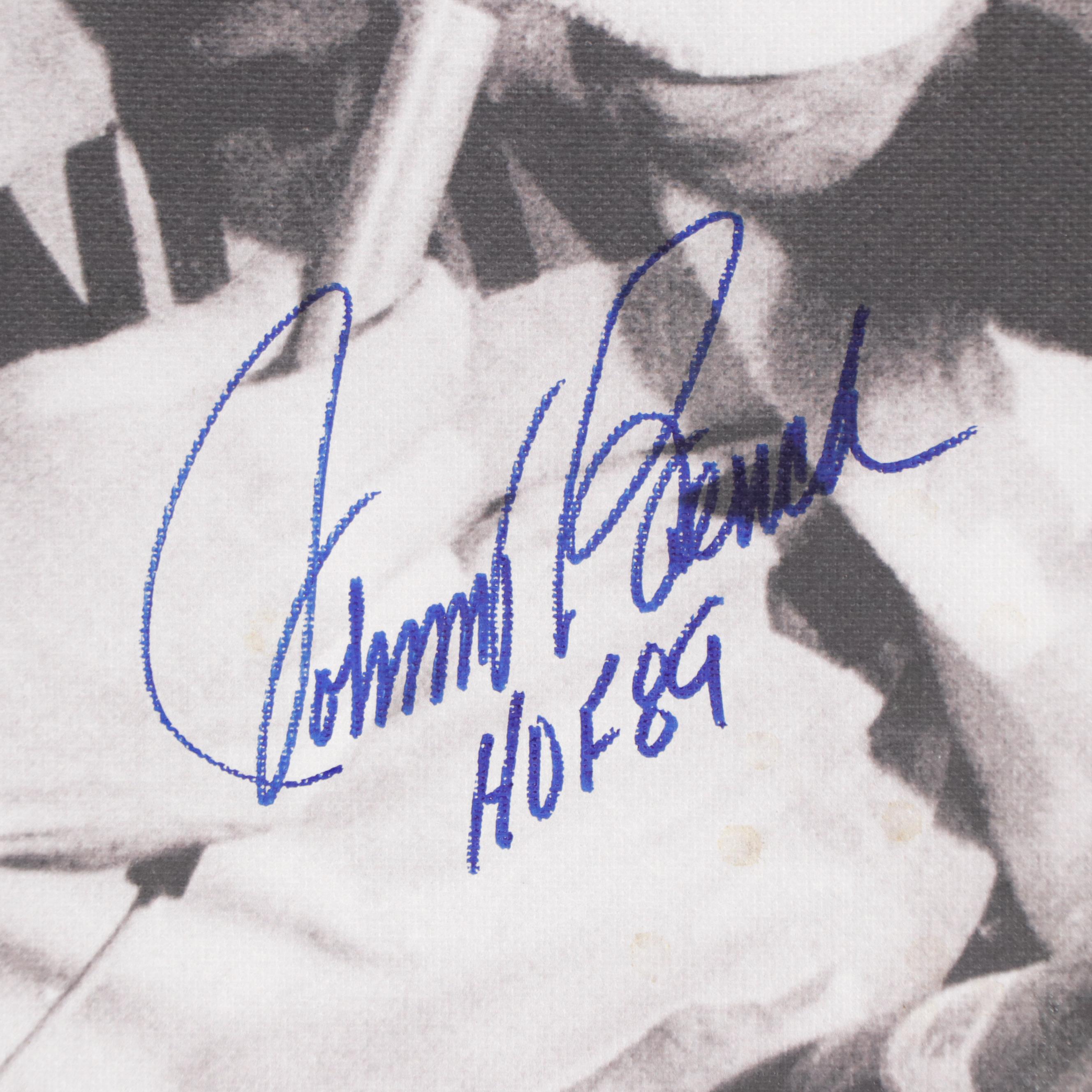 Johnny Bench Signed Cincinnati Reds Framed Canvas Print