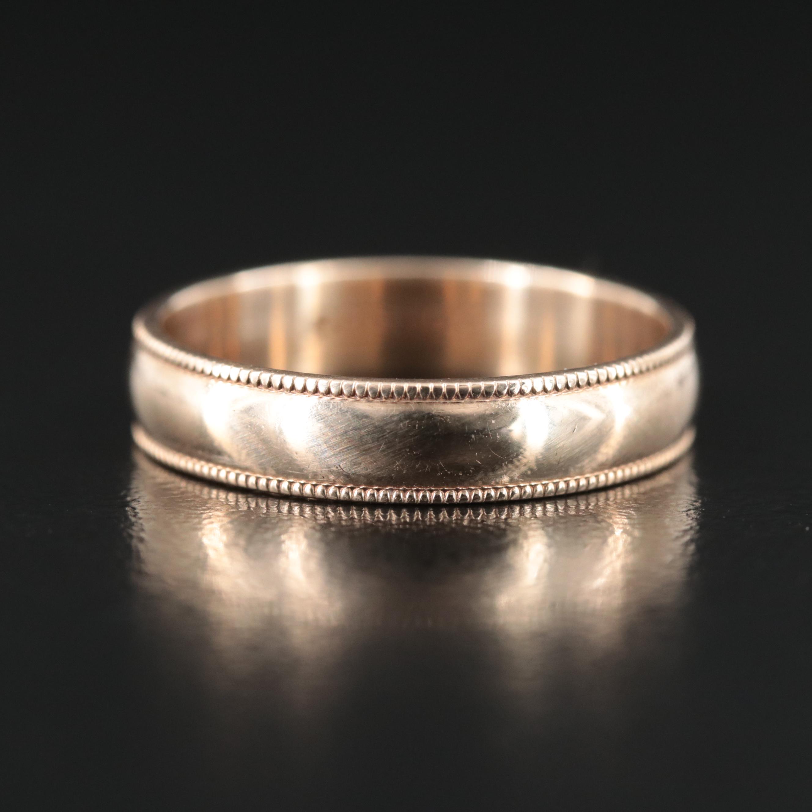 10K Milgrain Trim Band