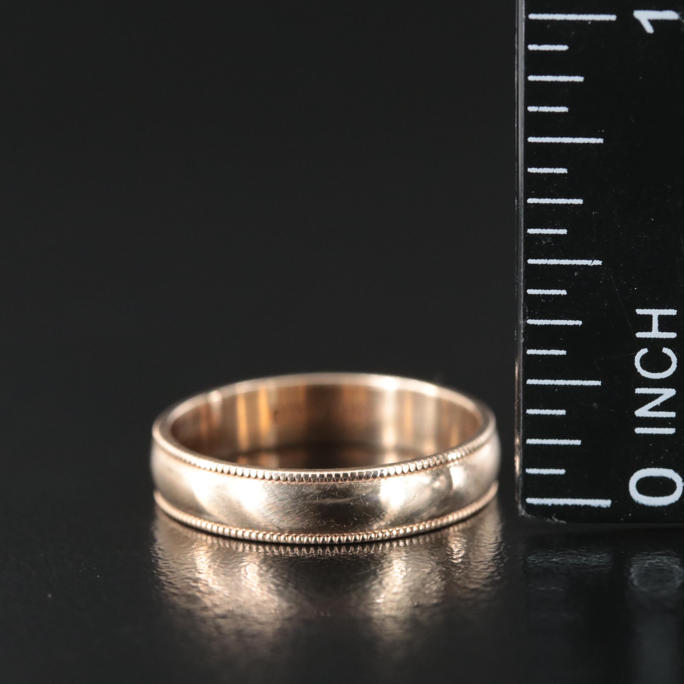 10K Milgrain Trim Band